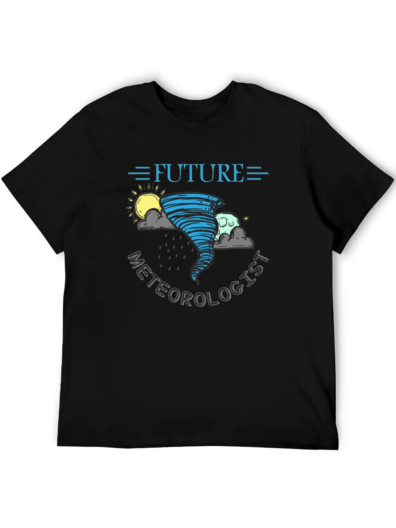 Black Future Meteorologist T-Shirt - Weather Science Tee view 5