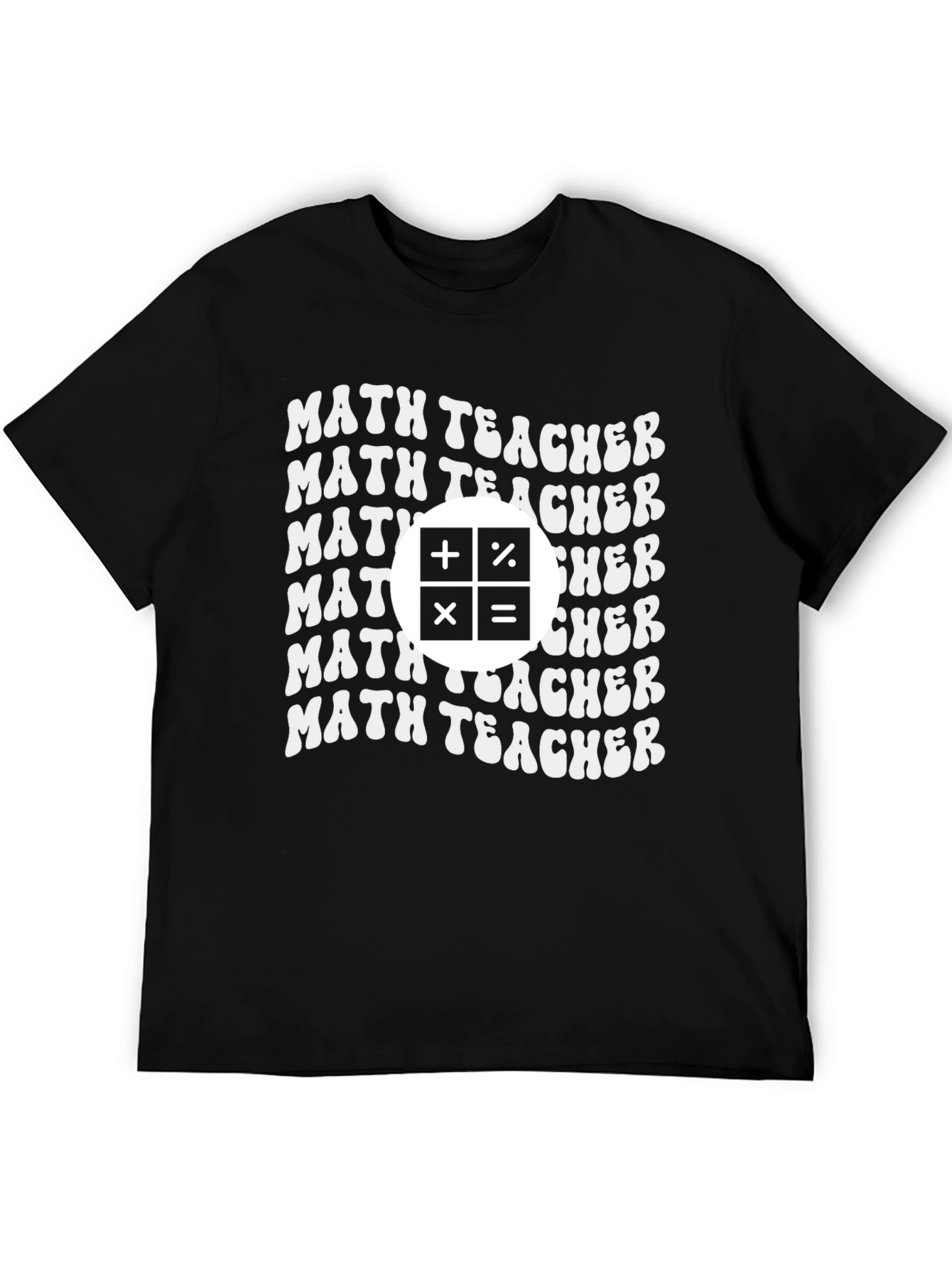 Black Math Teacher T-Shirt view 5