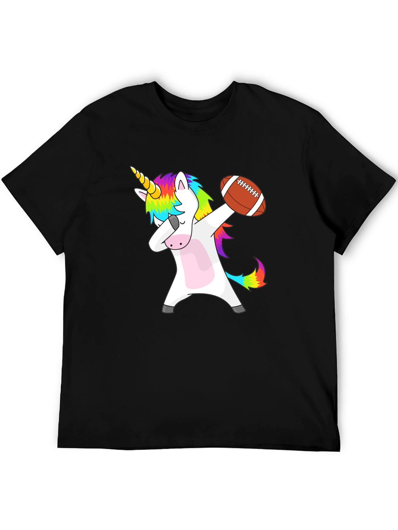 Black Unicorn Football Dab T-Shirt - Fun & Unique Graphic Tee view 5