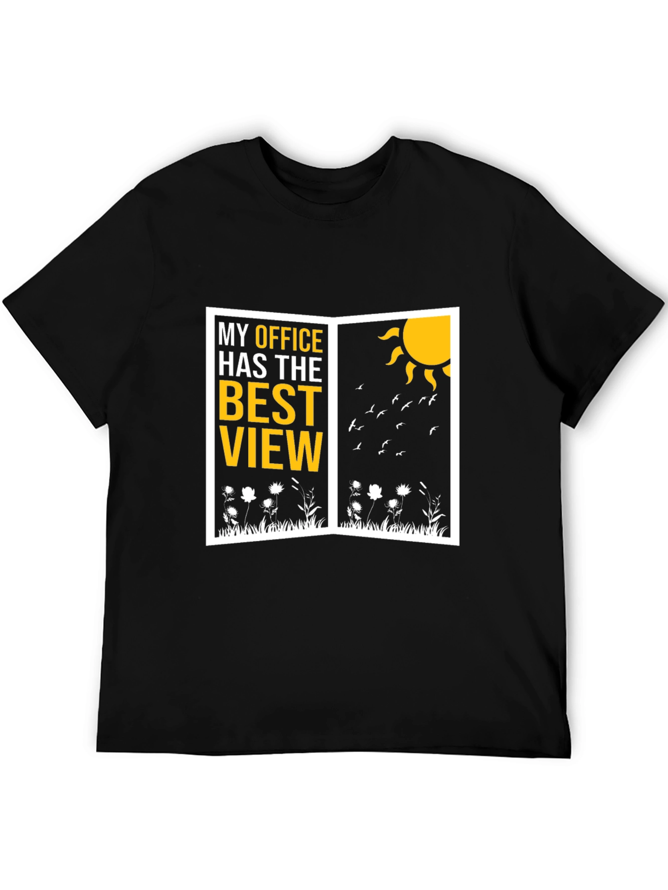 Black Best View Office Graphic T-Shirt - Nature Lover Tee view 5