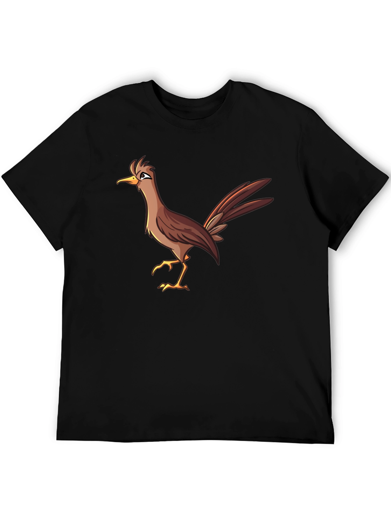 Black Roadrunner Cartoon Graphic T-Shirt view 5
