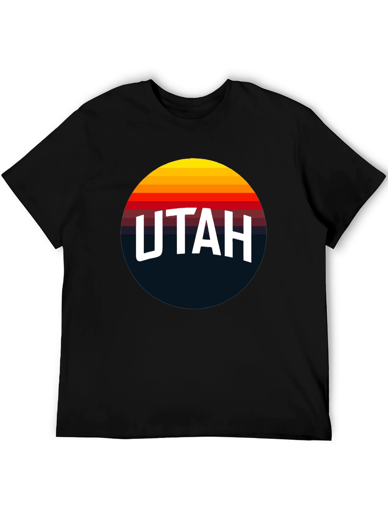 Black Retro Utah Graphic Tee - Classic Design T-Shirt view 5
