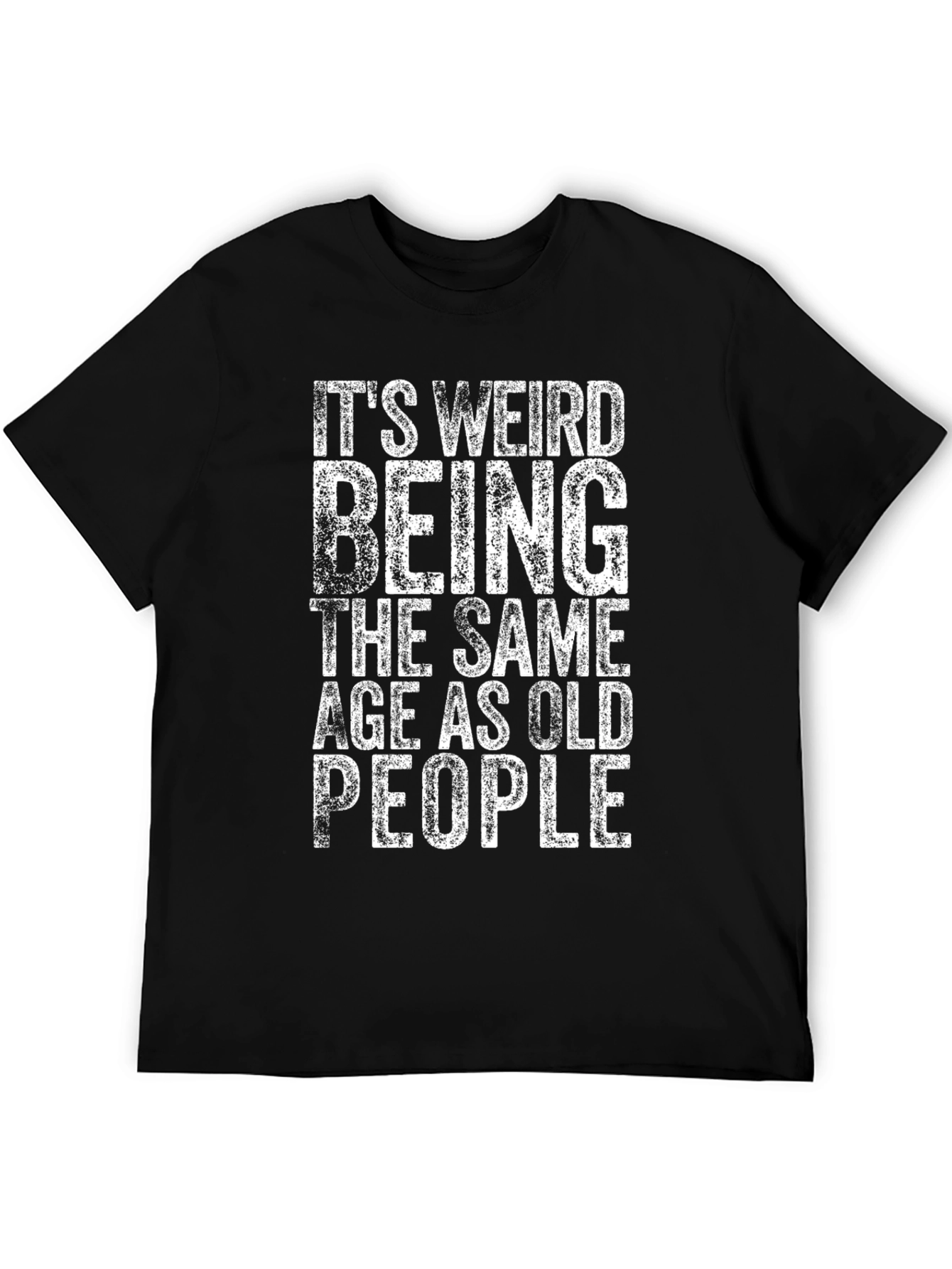 Black Funny "Old People" Graphic Tee - Unisex Black T-Shirt view 5