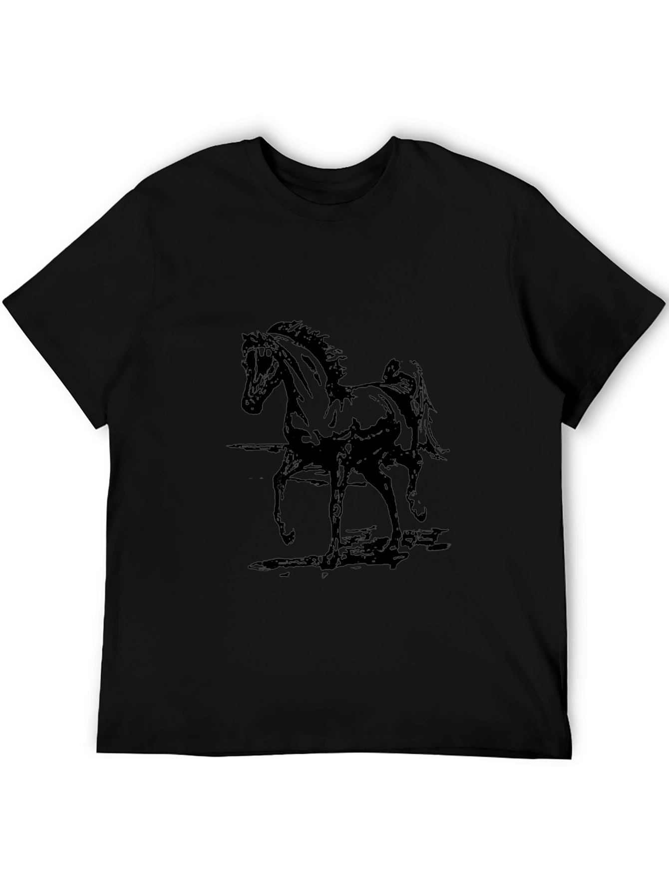Black Black Horse Graphic Tee - Stylish & Comfortable view 5