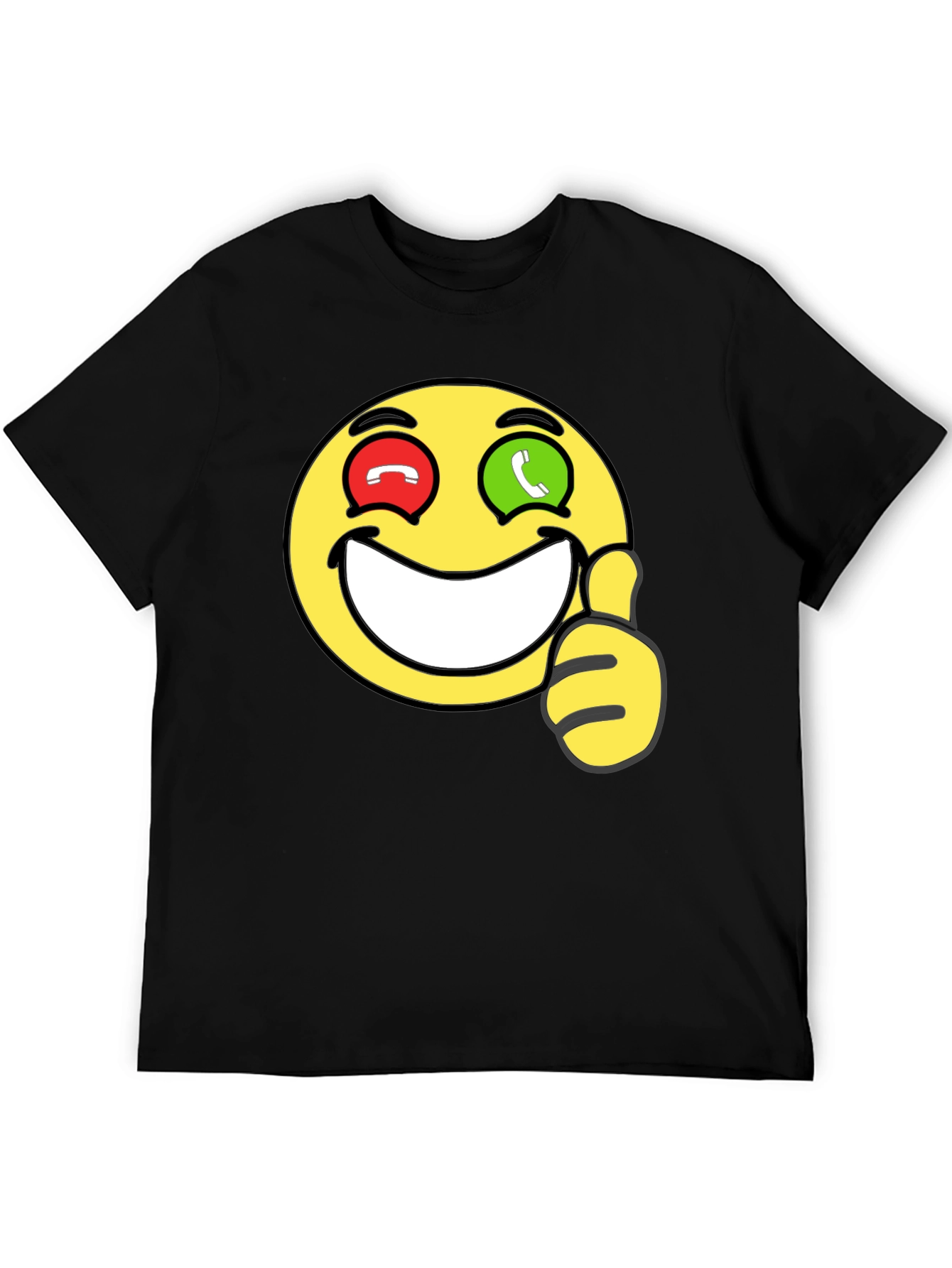 Black Emoji Thumbs Up T-Shirt - Funny Graphic Tee view 5