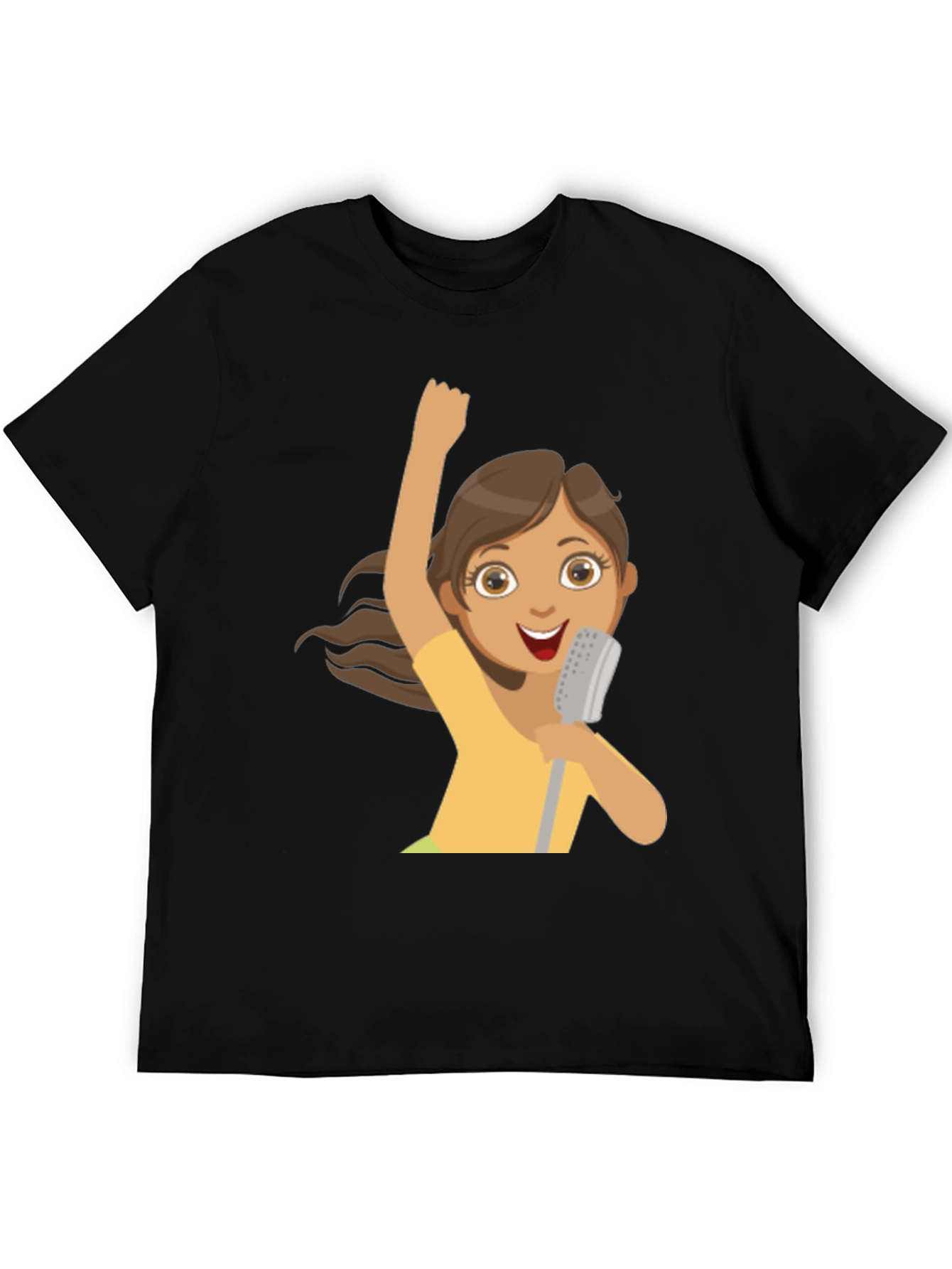 Black Singing Girl Graphic Tee - Fun and Stylish! view 5