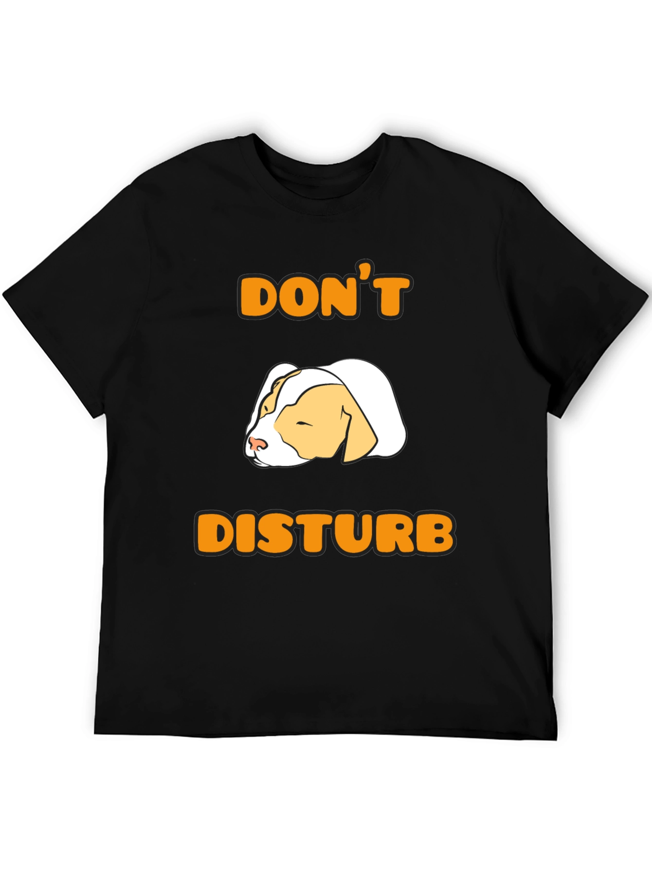Black Don't Disturb Sleeping Dog T-Shirt - Funny Pet Lover Tee view 5