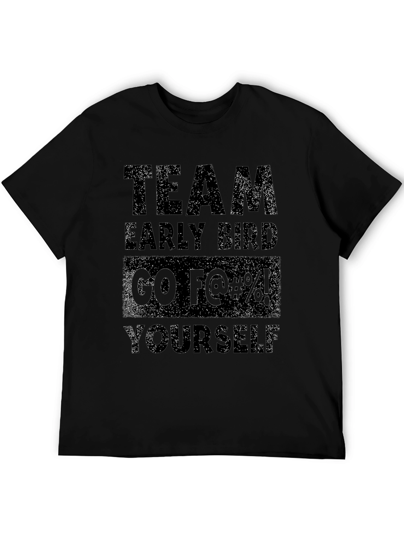 Black Team Early Bird T-Shirt view 5