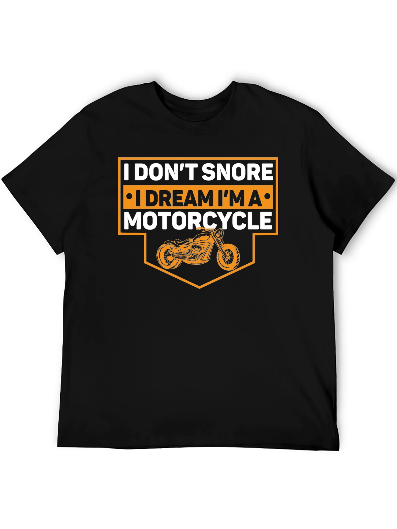 Black I Don't Snore I Dream Motorcycle Graphic Tee view 5