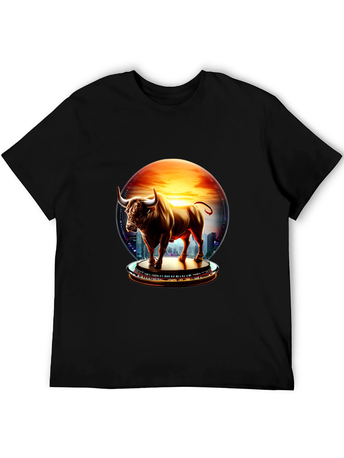 Black Bull Cityscape Graphic Tee view 5