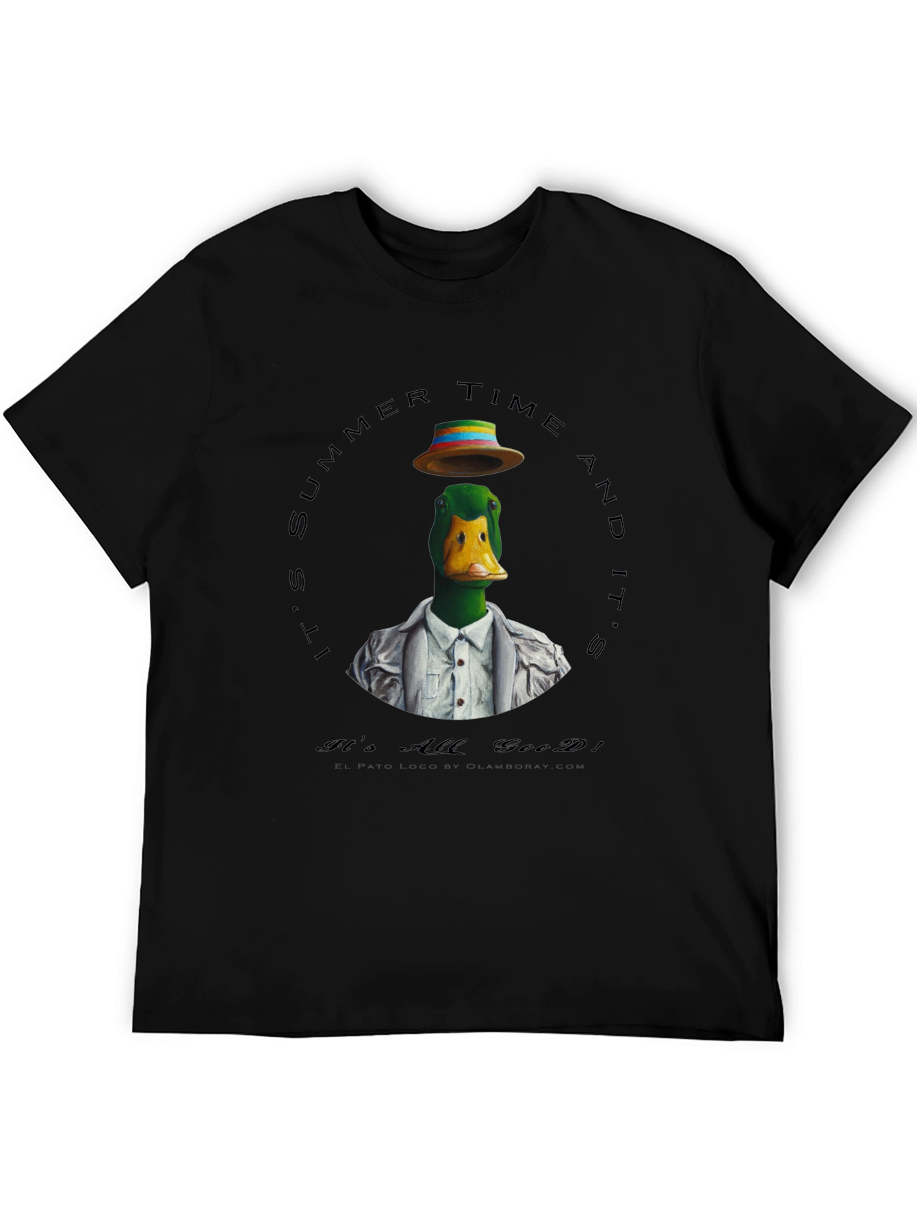Black Summer Duck Graphic T-Shirt view 5