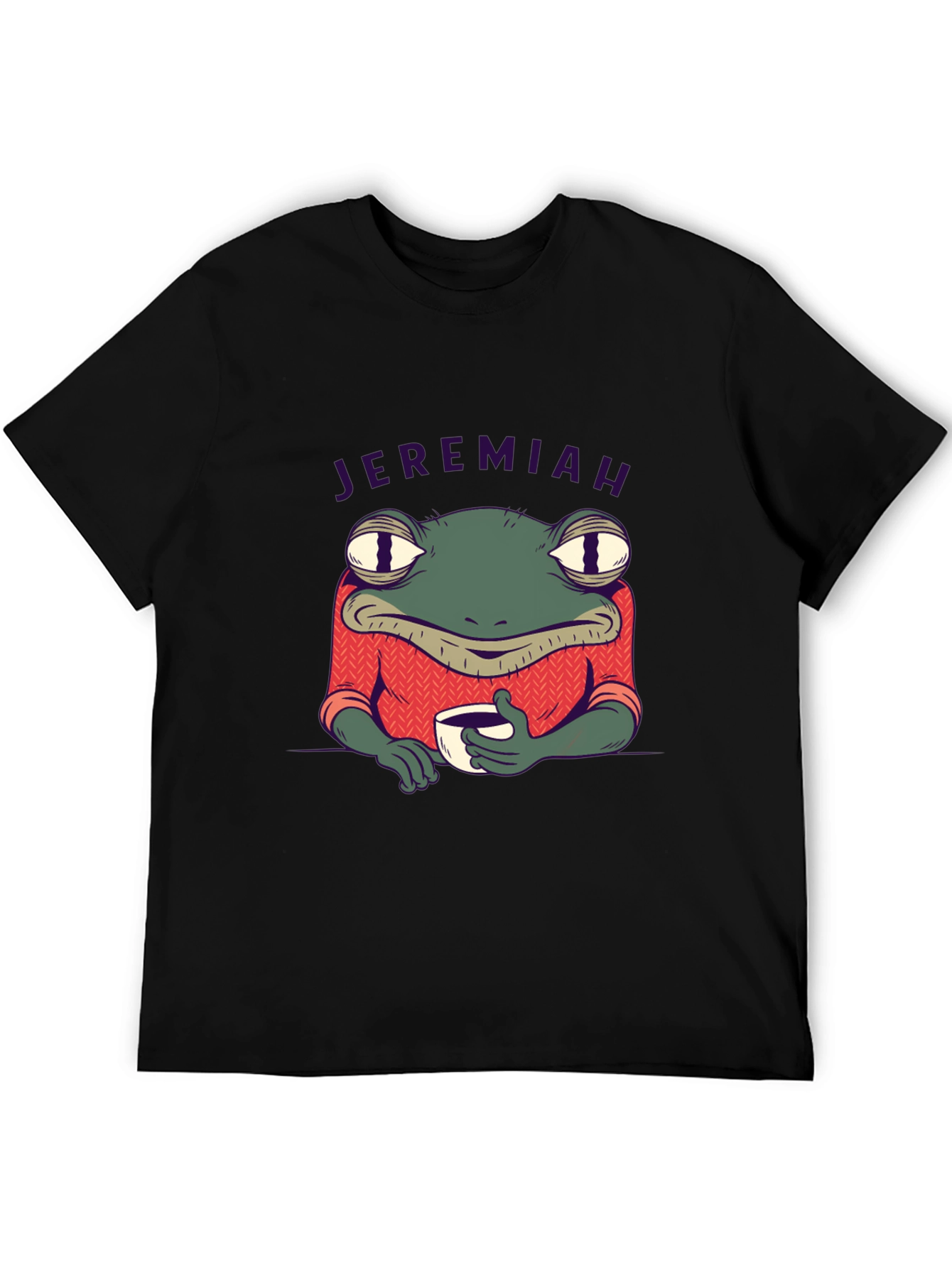 Black Jeremiah Frog Coffee T-Shirt view 5