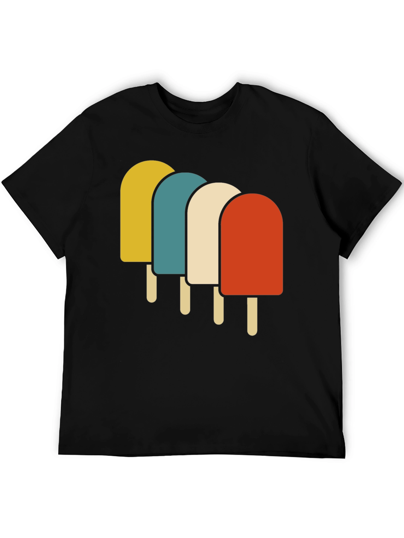 Black Retro Popsicle Graphic Tee - Cool Summer Vibes! view 5