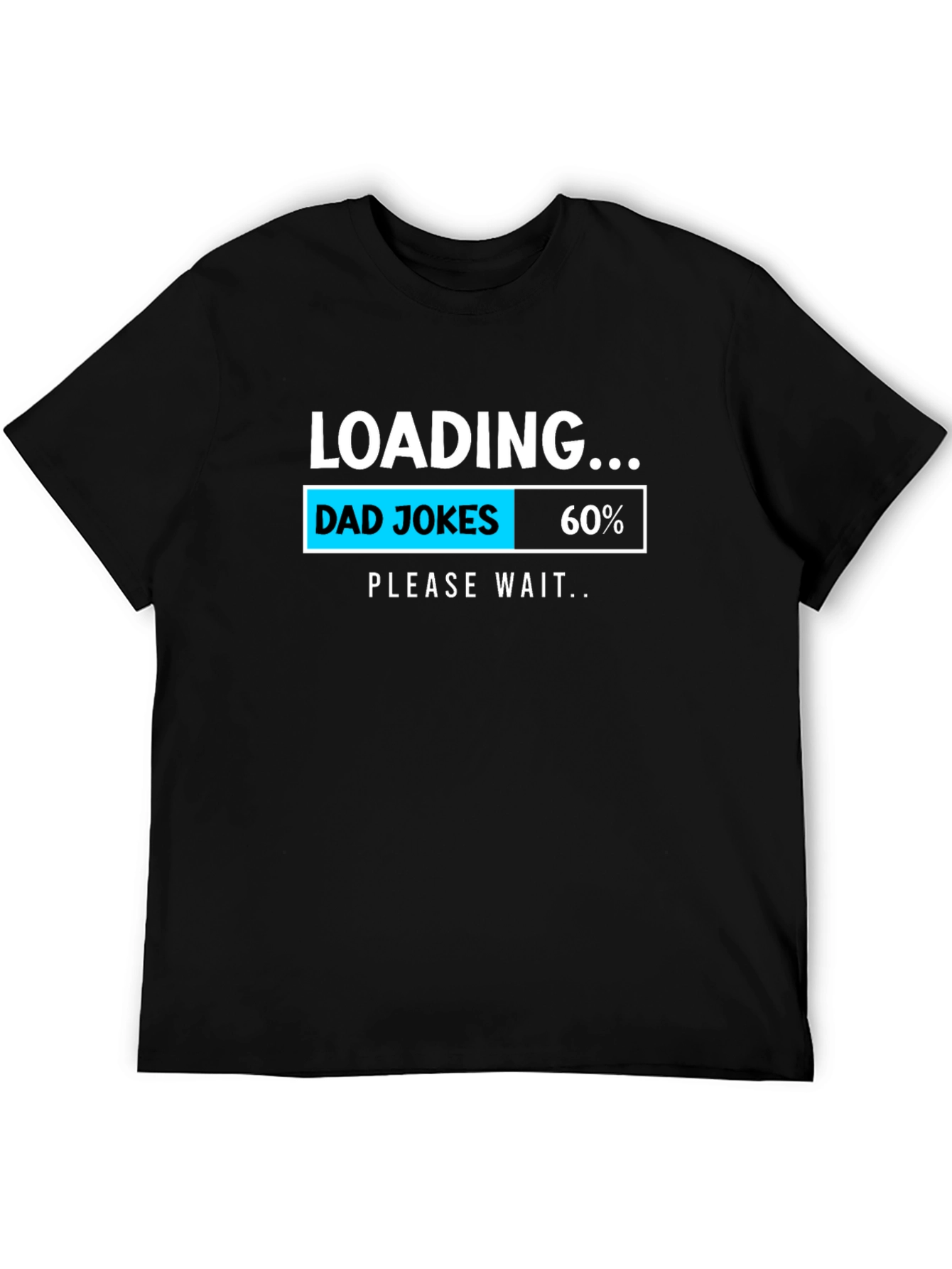 Black Dad Jokes Loading T-Shirt - 60% Complete! view 5