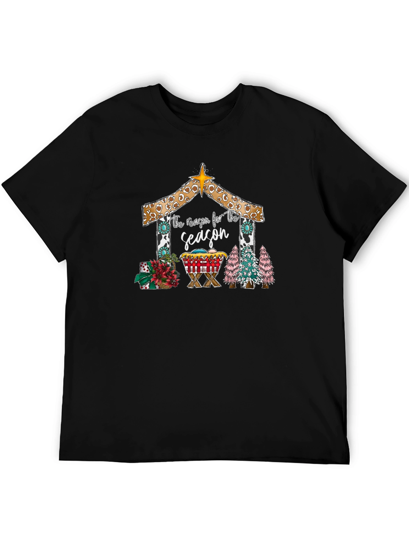 Black Reason for the Season Black Graphic Tee view 5