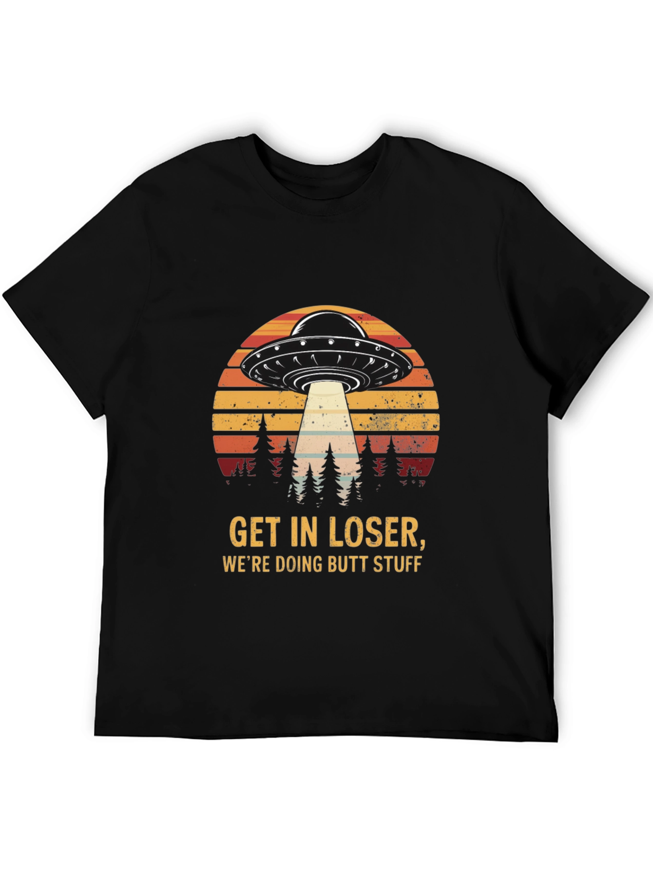 Black Get in Loser UFO T-Shirt view 5
