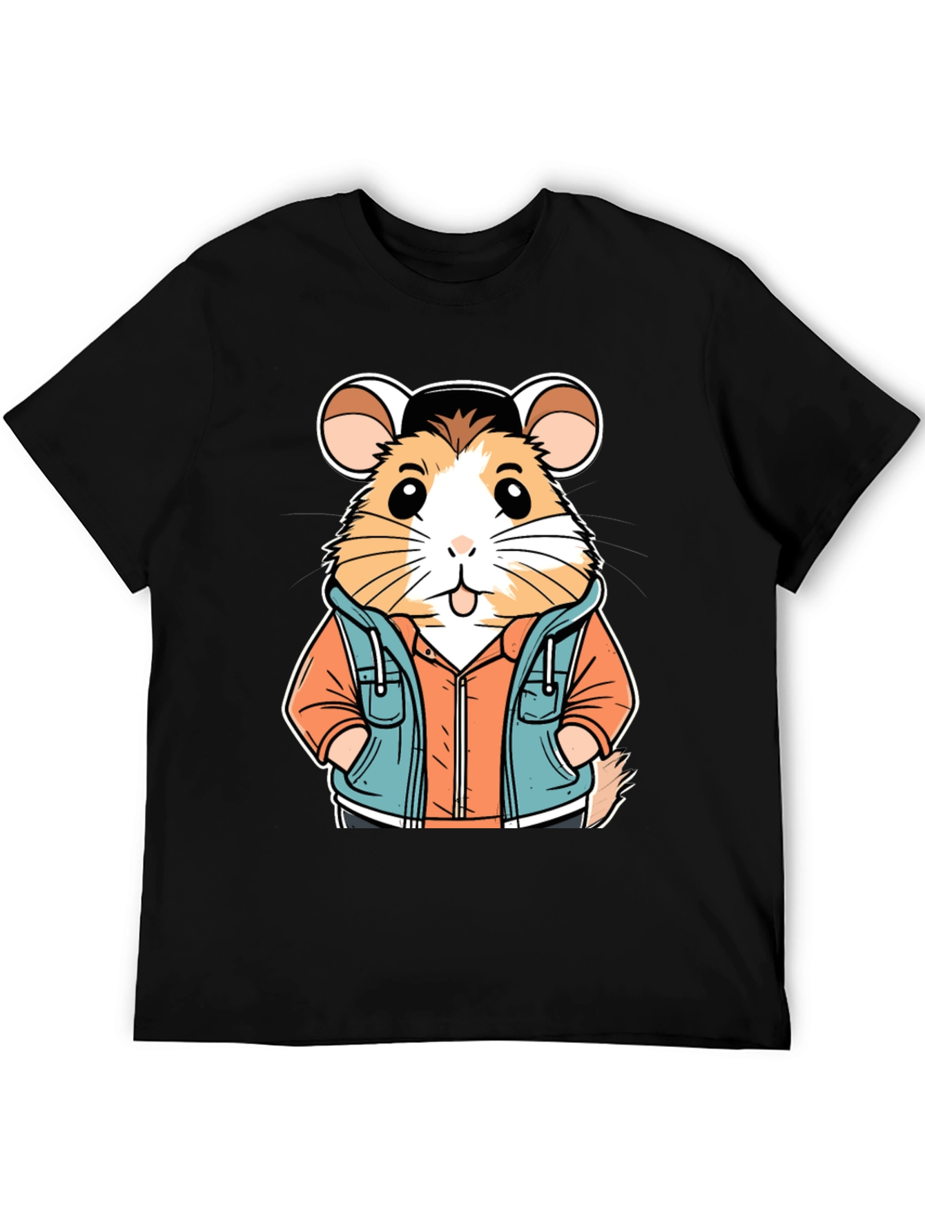Hamster in Hoodie T-Shirt: Cool Cartoon Design - 5