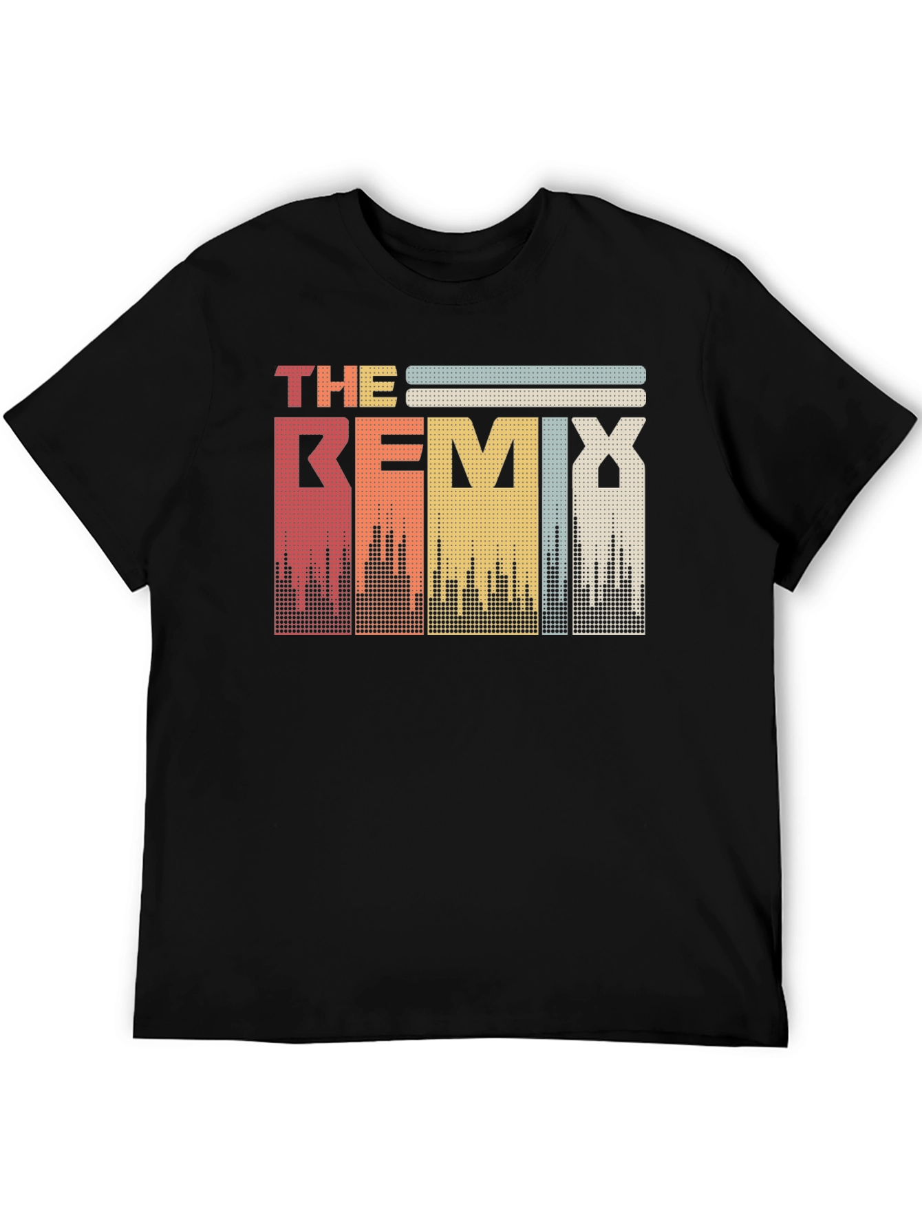 Black Retro Remix Graphic T-Shirt view 5