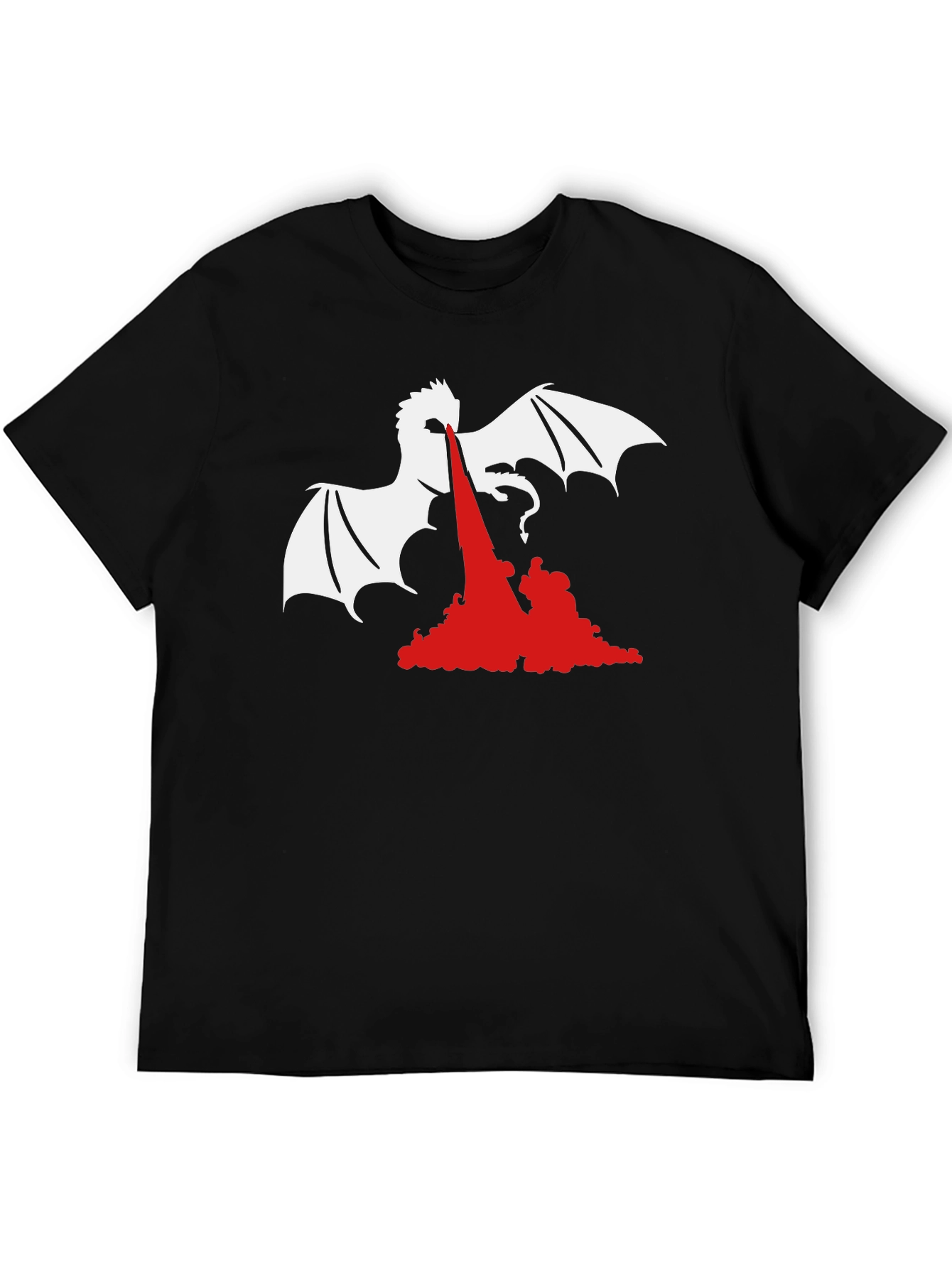 Black Dragon Fire Graphic Tee - Black view 5