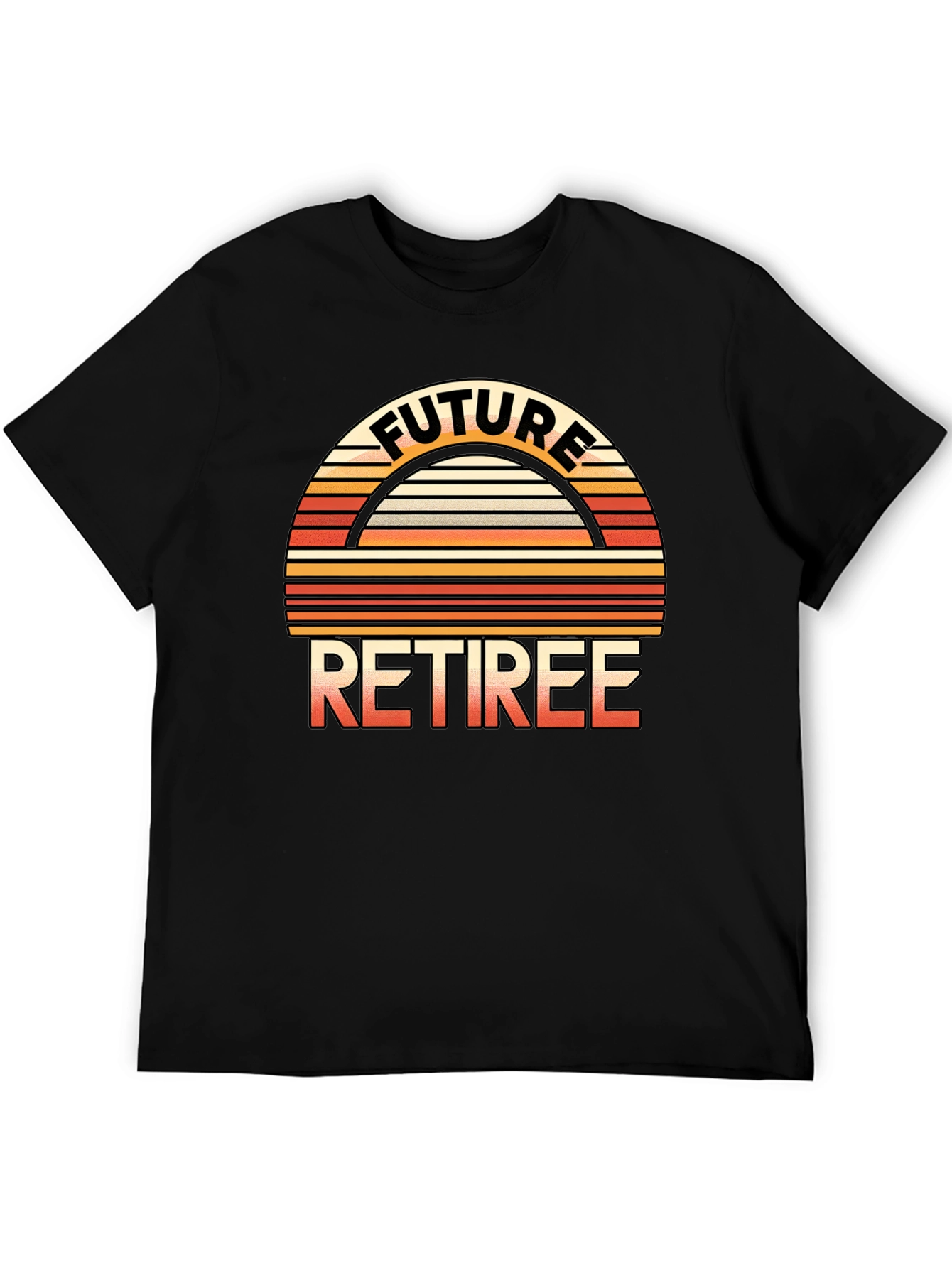 Black Future Retiree Graphic T-Shirt - Retro Style view 5