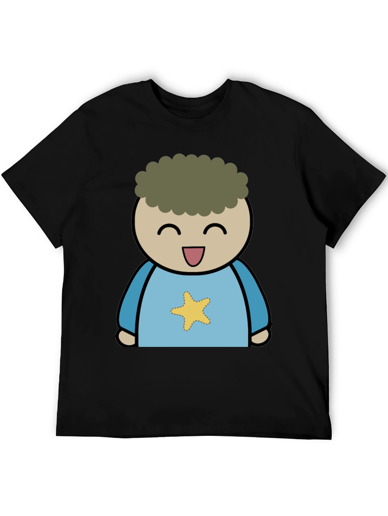 Black Cartoon Star T-Shirt view 5