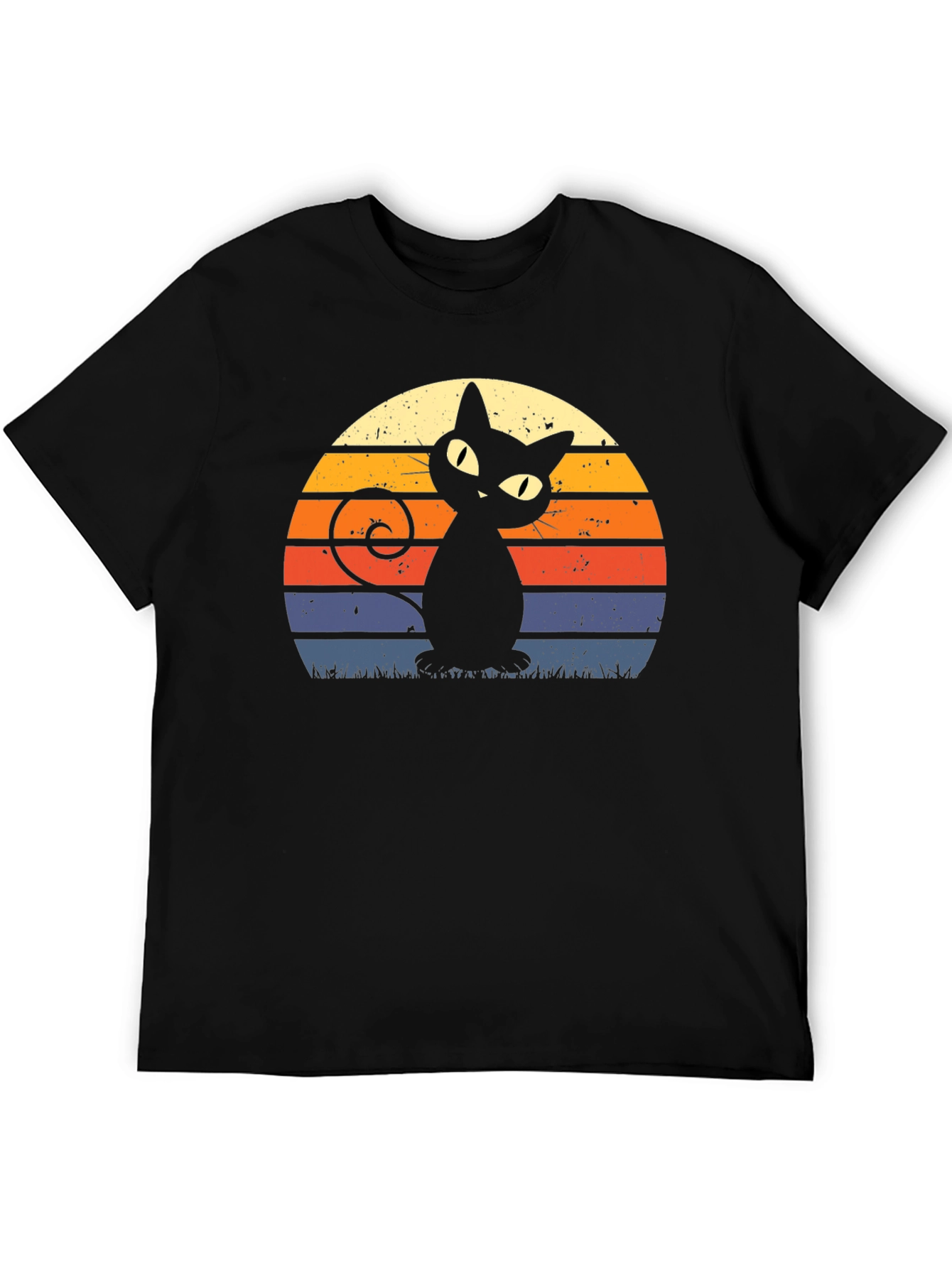 Black Retro Black Cat T-Shirt view 5