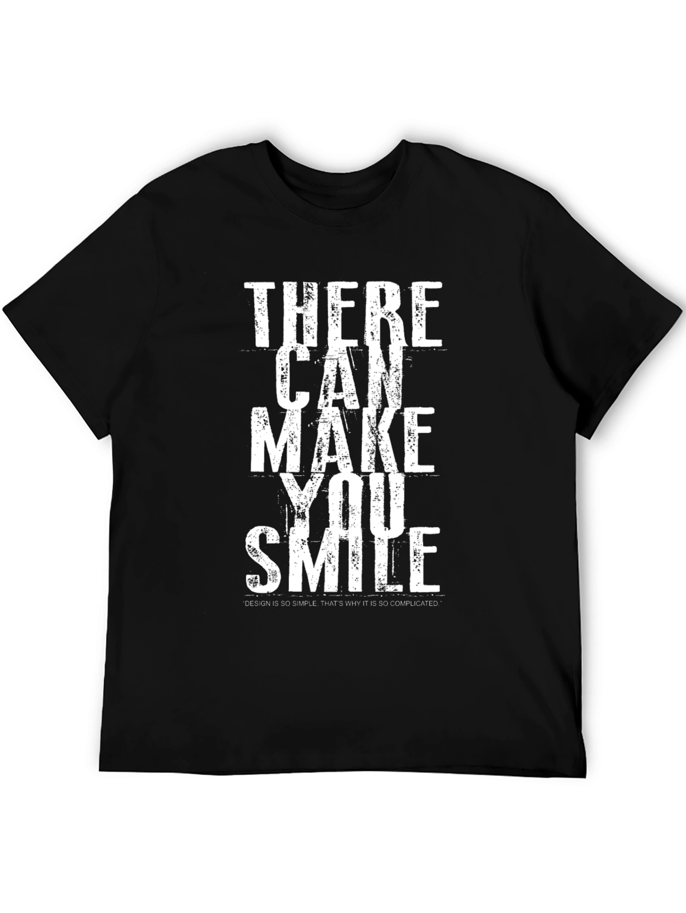 Black Trendy 'Smile' Graphic Tee - Stylish Black T-Shirt view 5