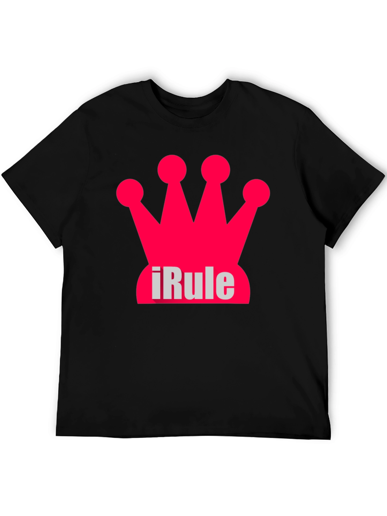 Black iRule Crown Black T-Shirt - Unique Design view 5