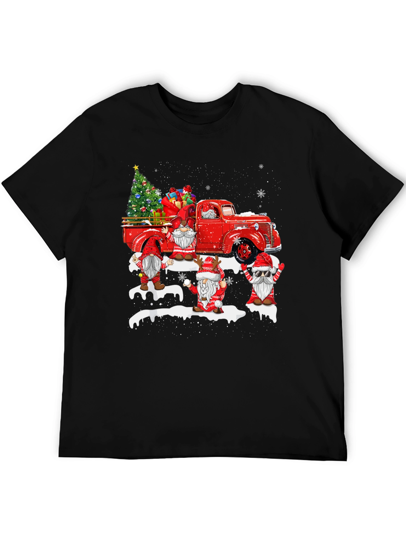Christmas Gnome Truck T-Shirt - 5
