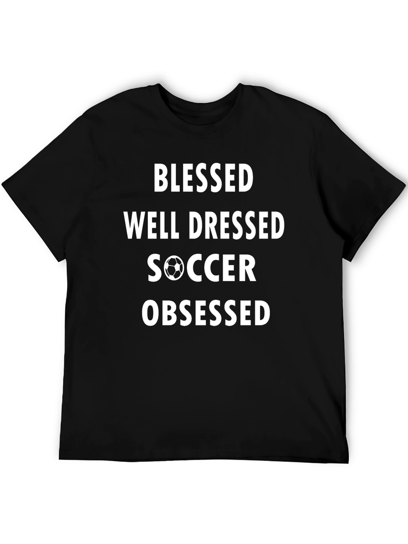 Blessed Soccer Obsessed Black T-Shirt - 5