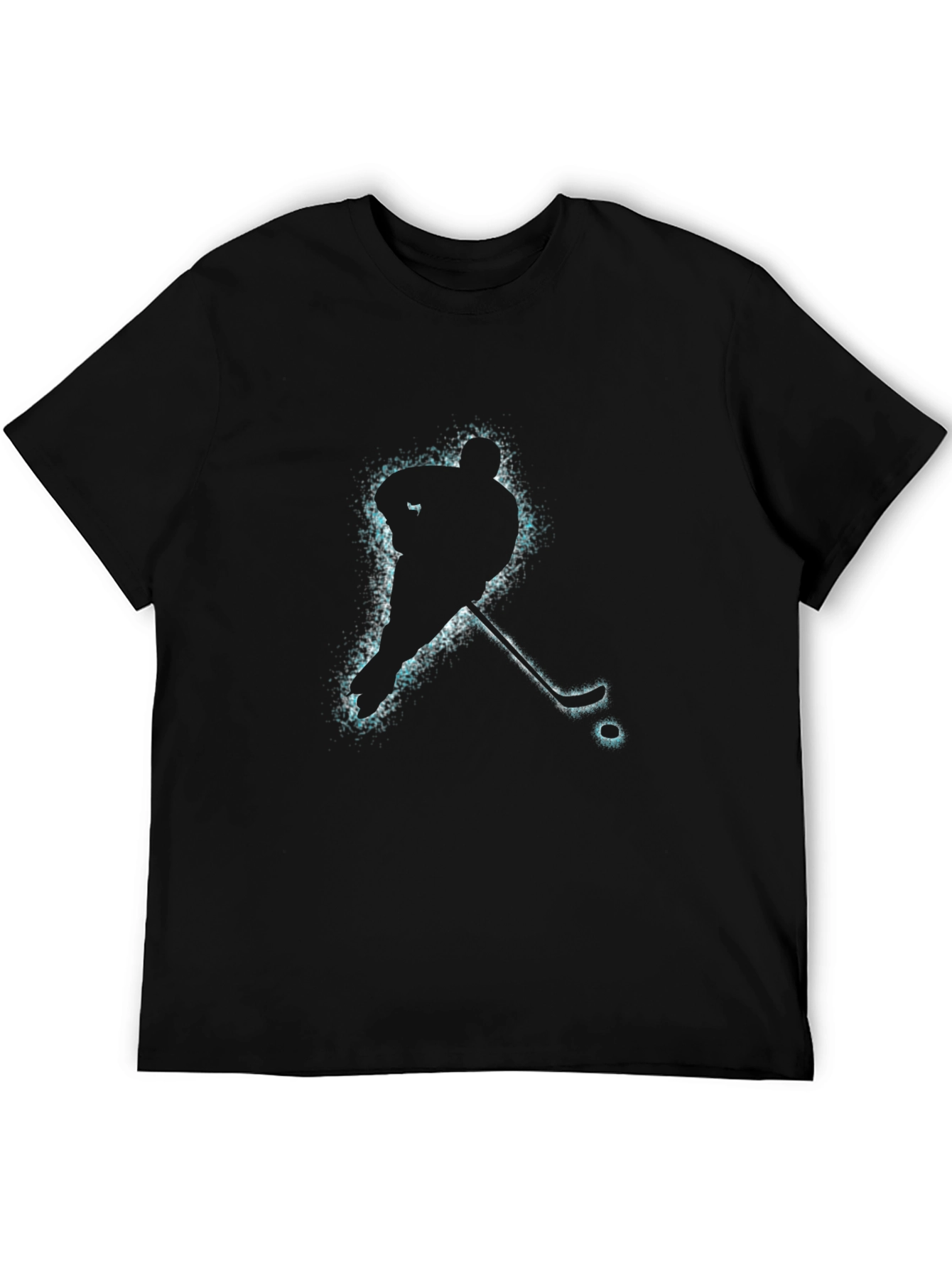 Black Hockey Player Graphic Tee - Black T-Shirt view 5