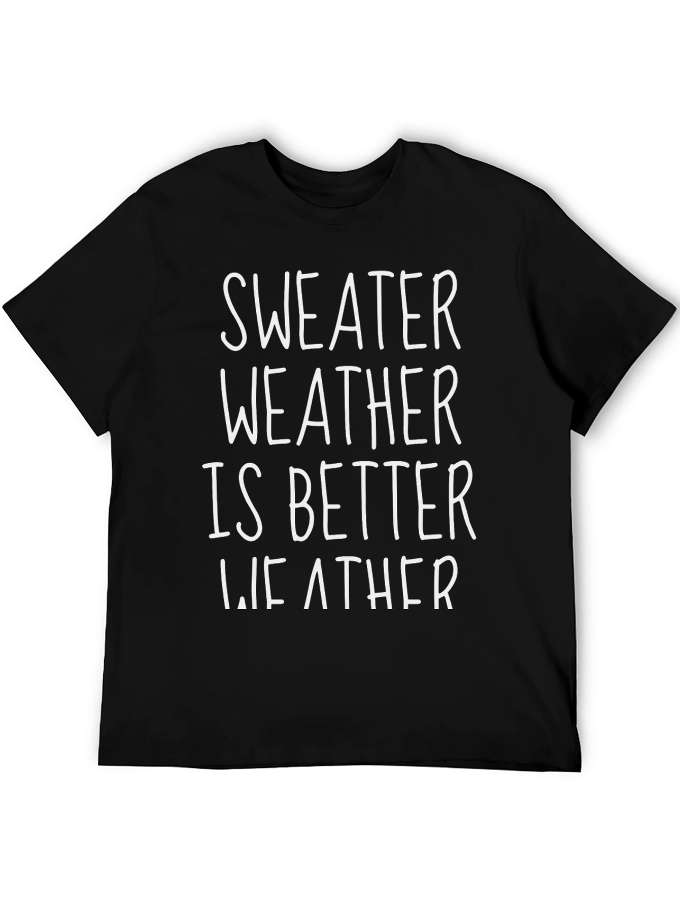 Black Sweater Weather Graphic Tee - Unisex view 5