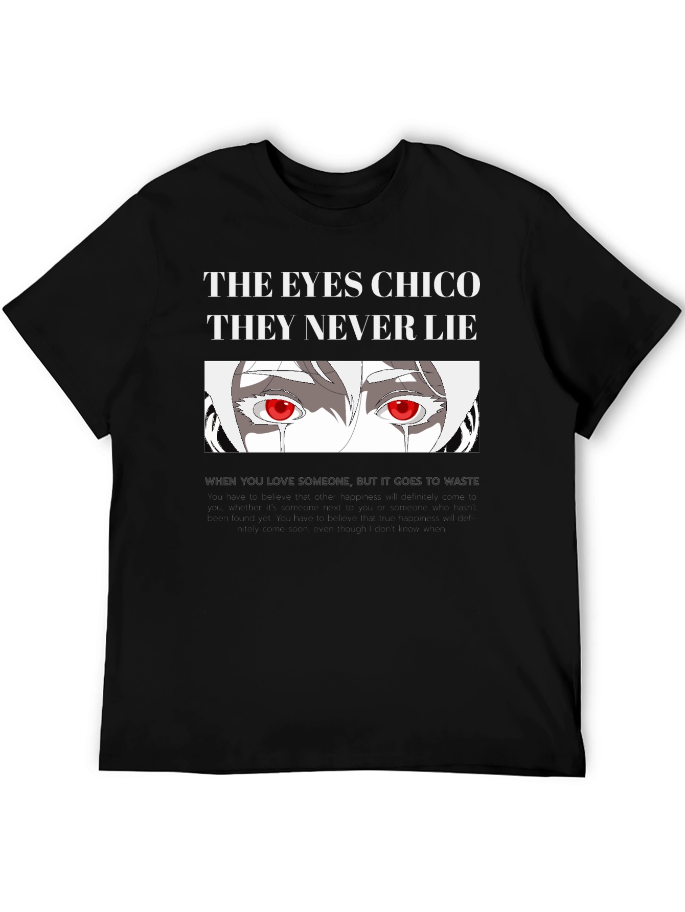 Black The Eyes Chico T-Shirt - Never Lie Graphic Tee view 5