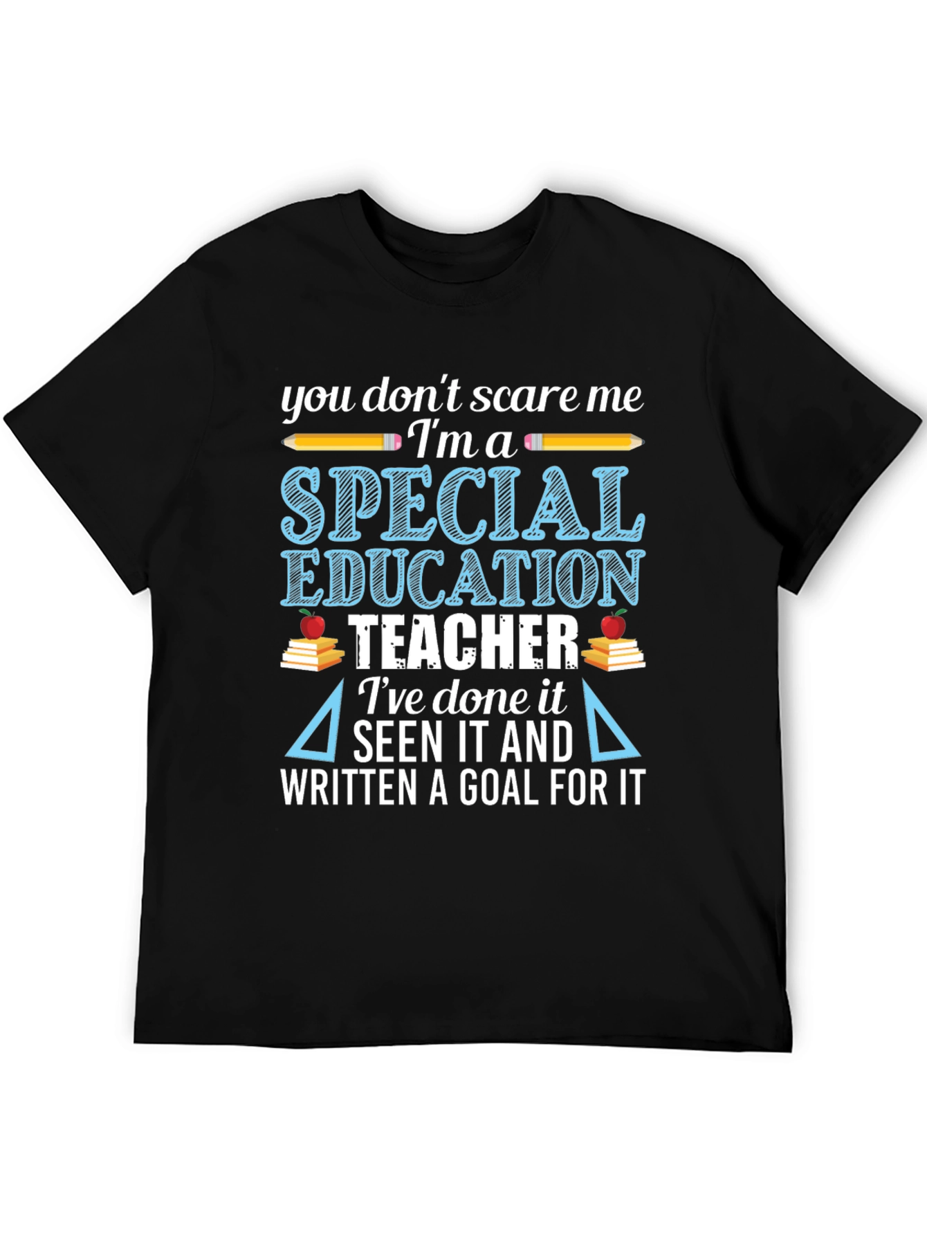Black Special Education Teacher T-Shirt view 5