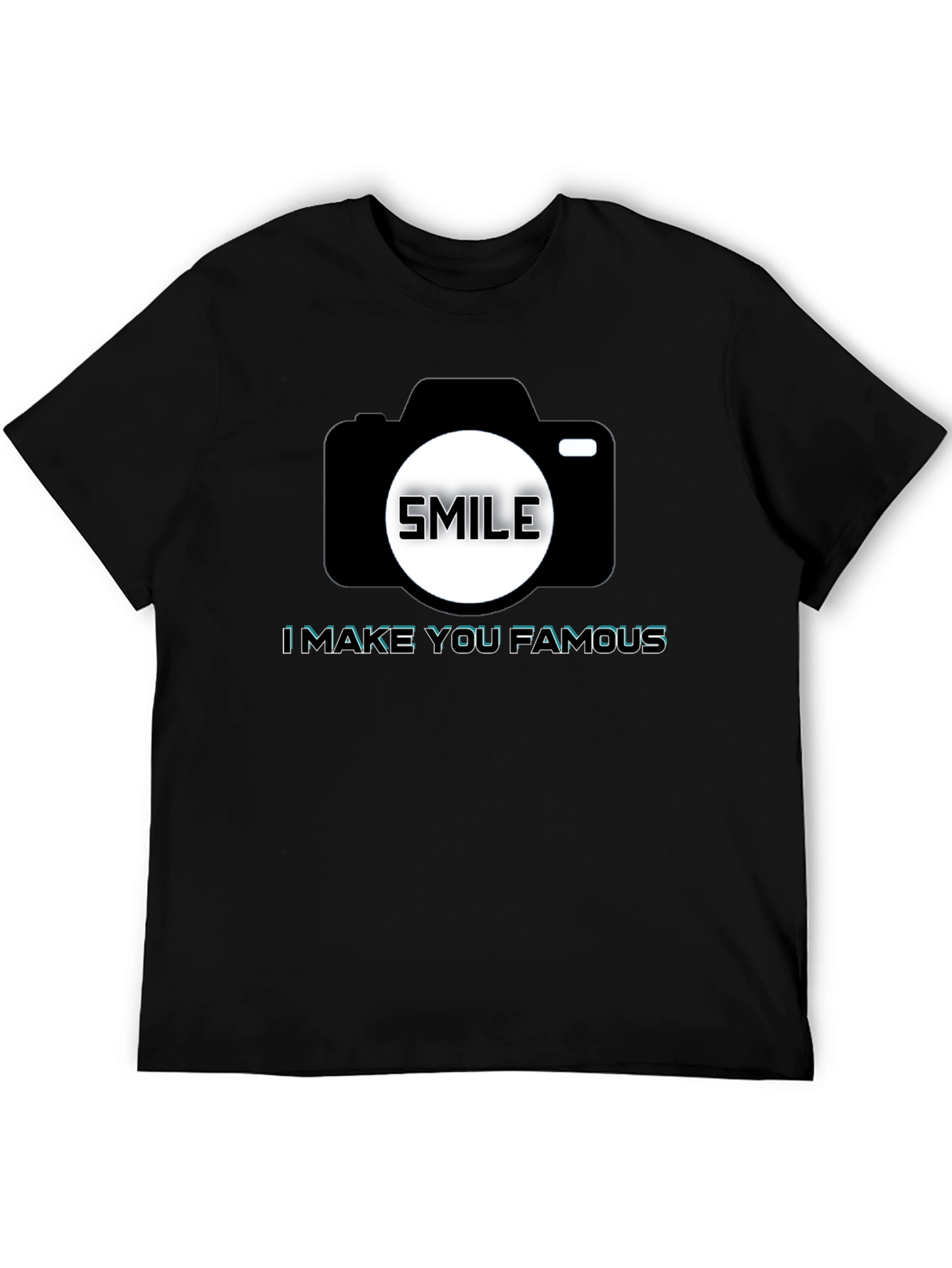 Black Smile Camera T-Shirt - Make You Famous view 5