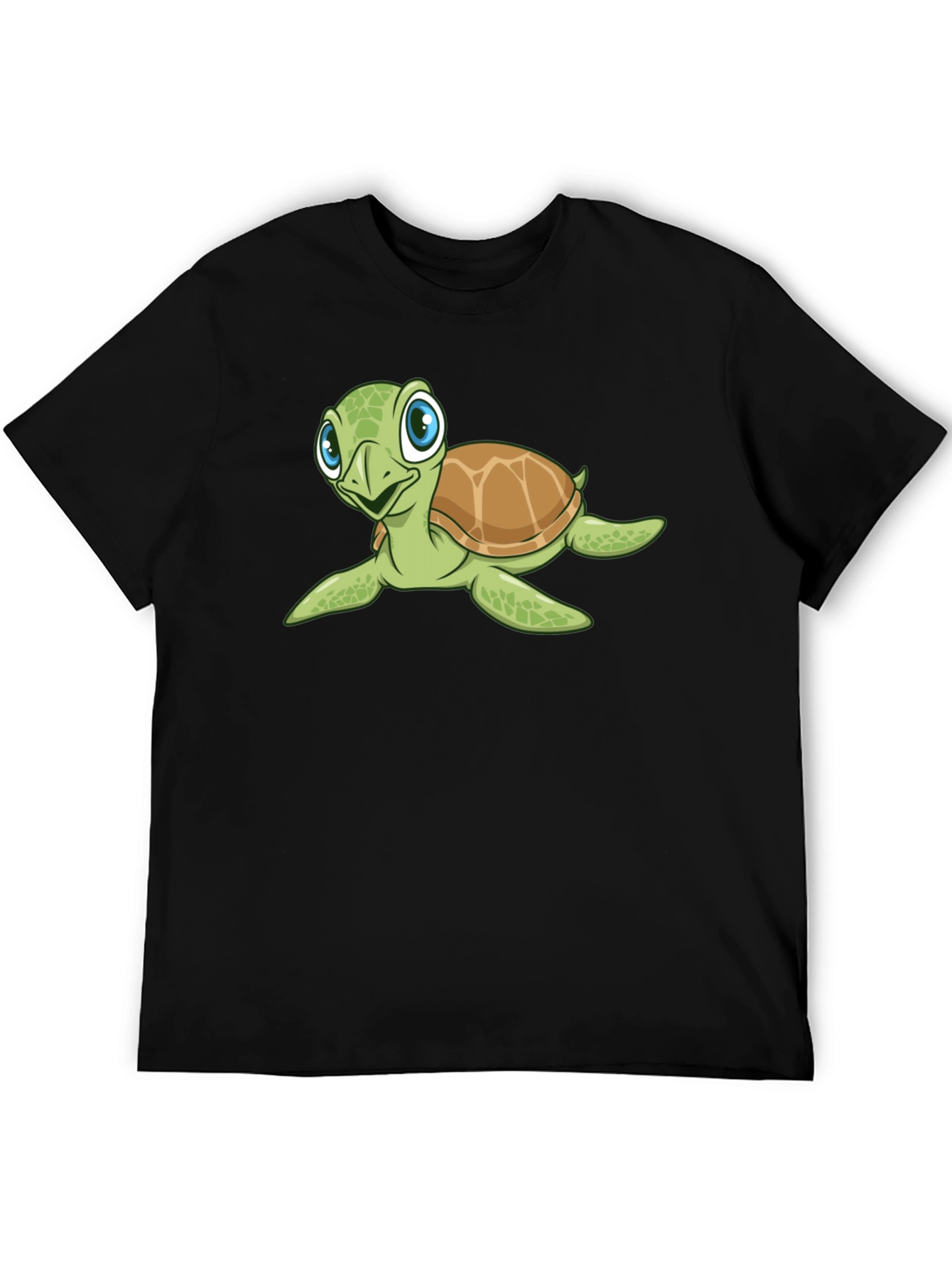 Black Turtle Graphic Tee - Black Cotton T-Shirt view 5