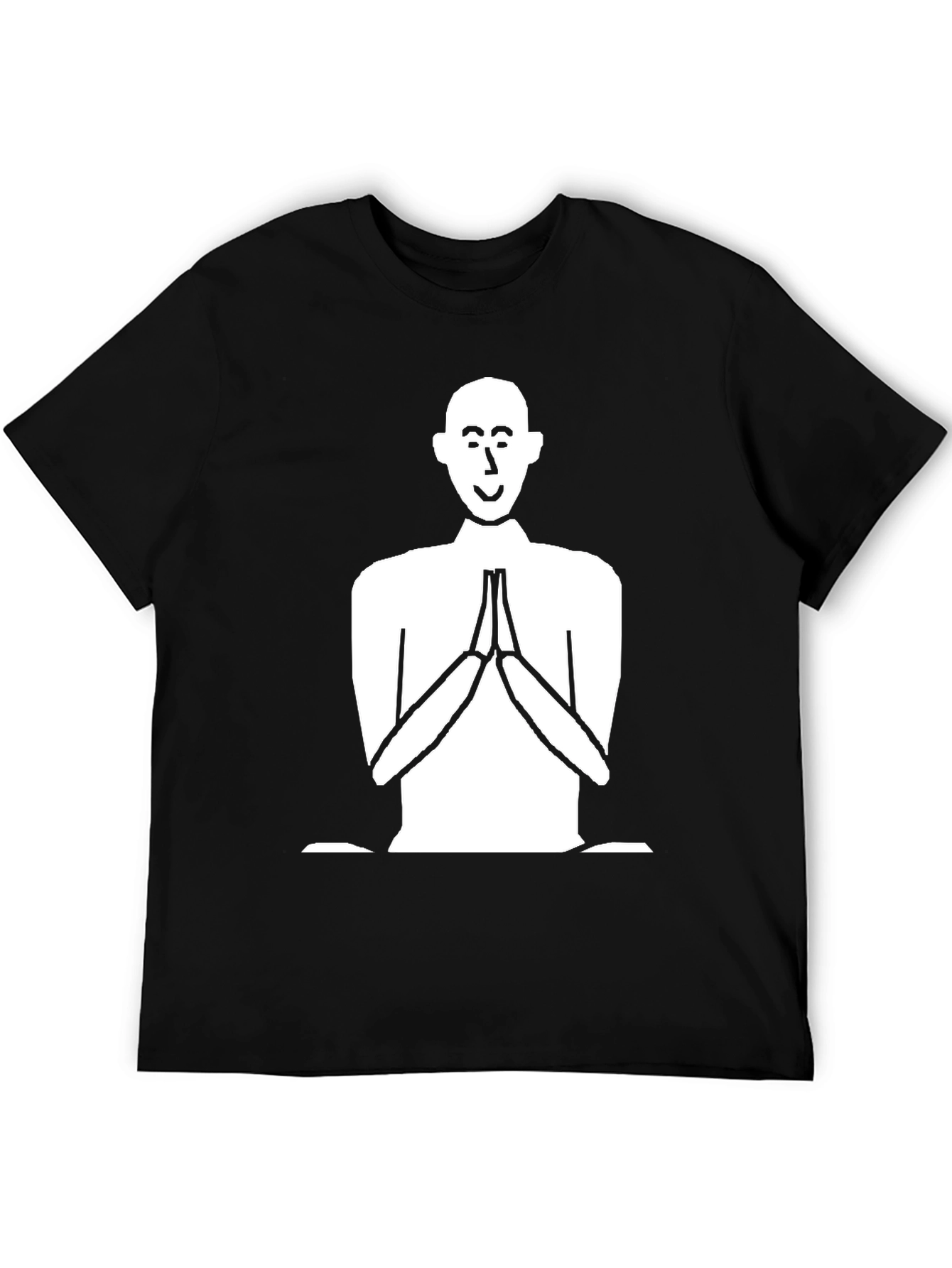 Black Namaste Graphic Tee - Black Crew Neck T-Shirt view 5