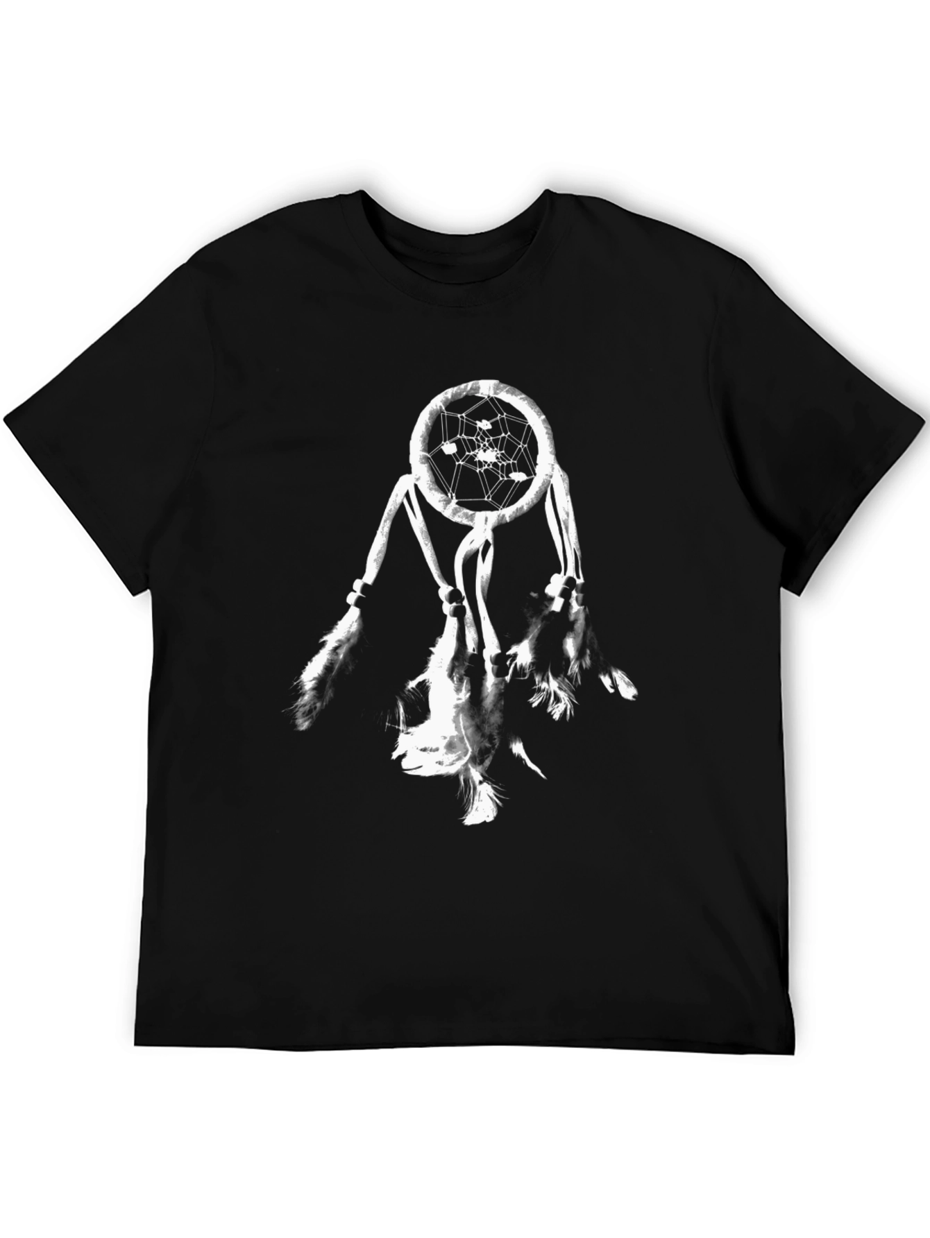Black Dreamcatcher Graphic Tee - Black Cotton Blend view 5