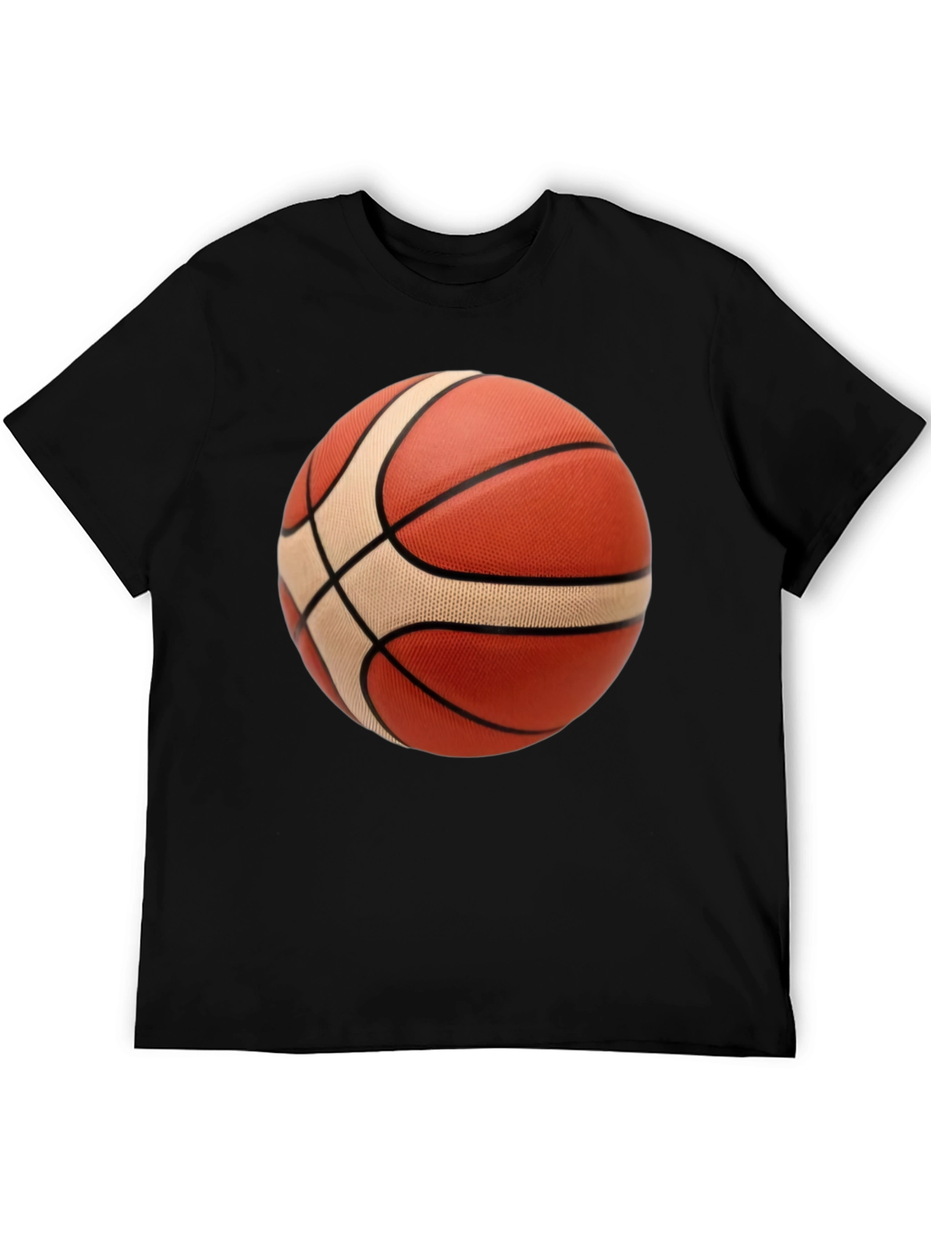 Black Basketball Graphic Tee - Black Cotton Blend view 5