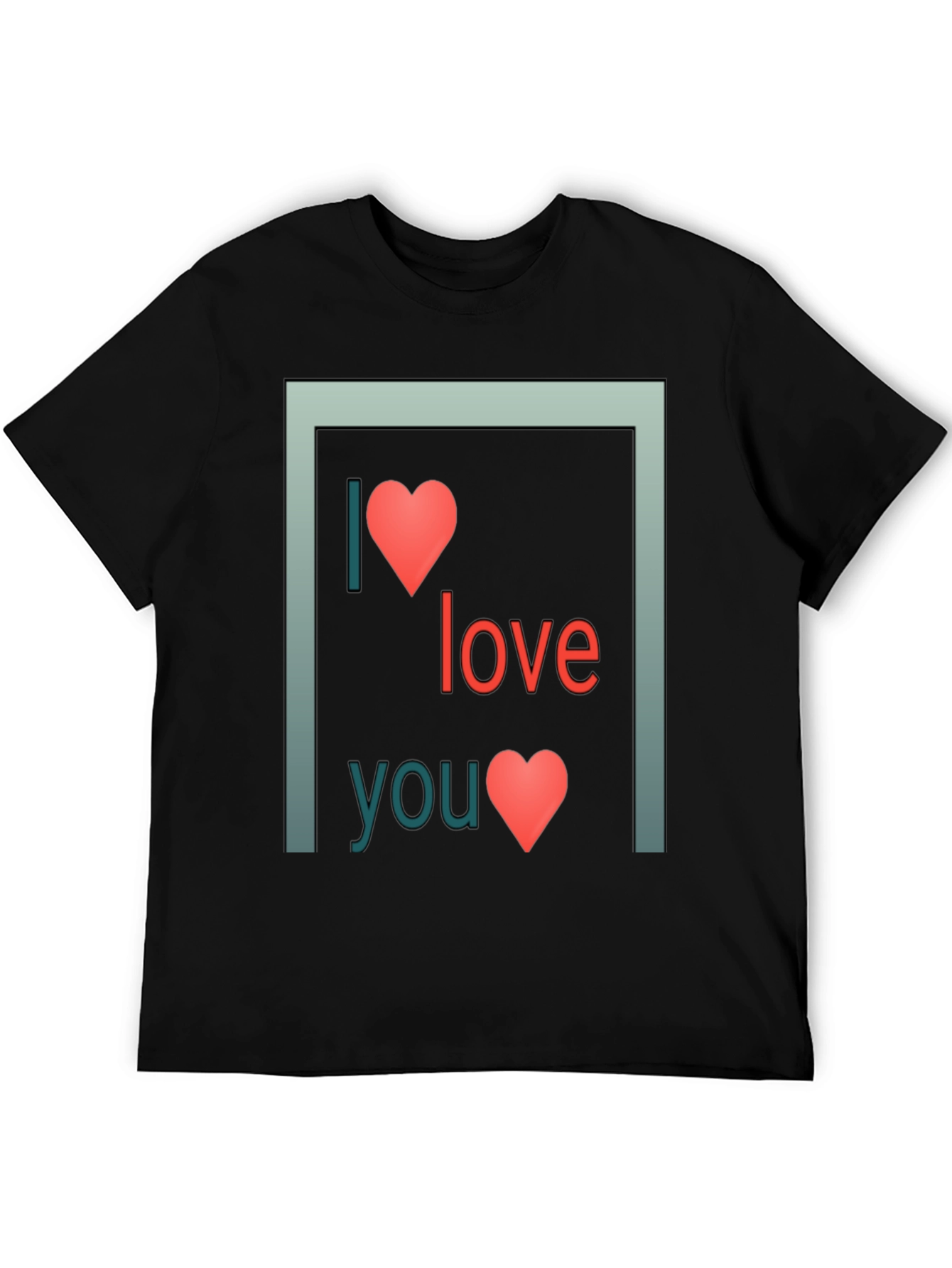 Black I Love You Graphic Tee - Black view 5