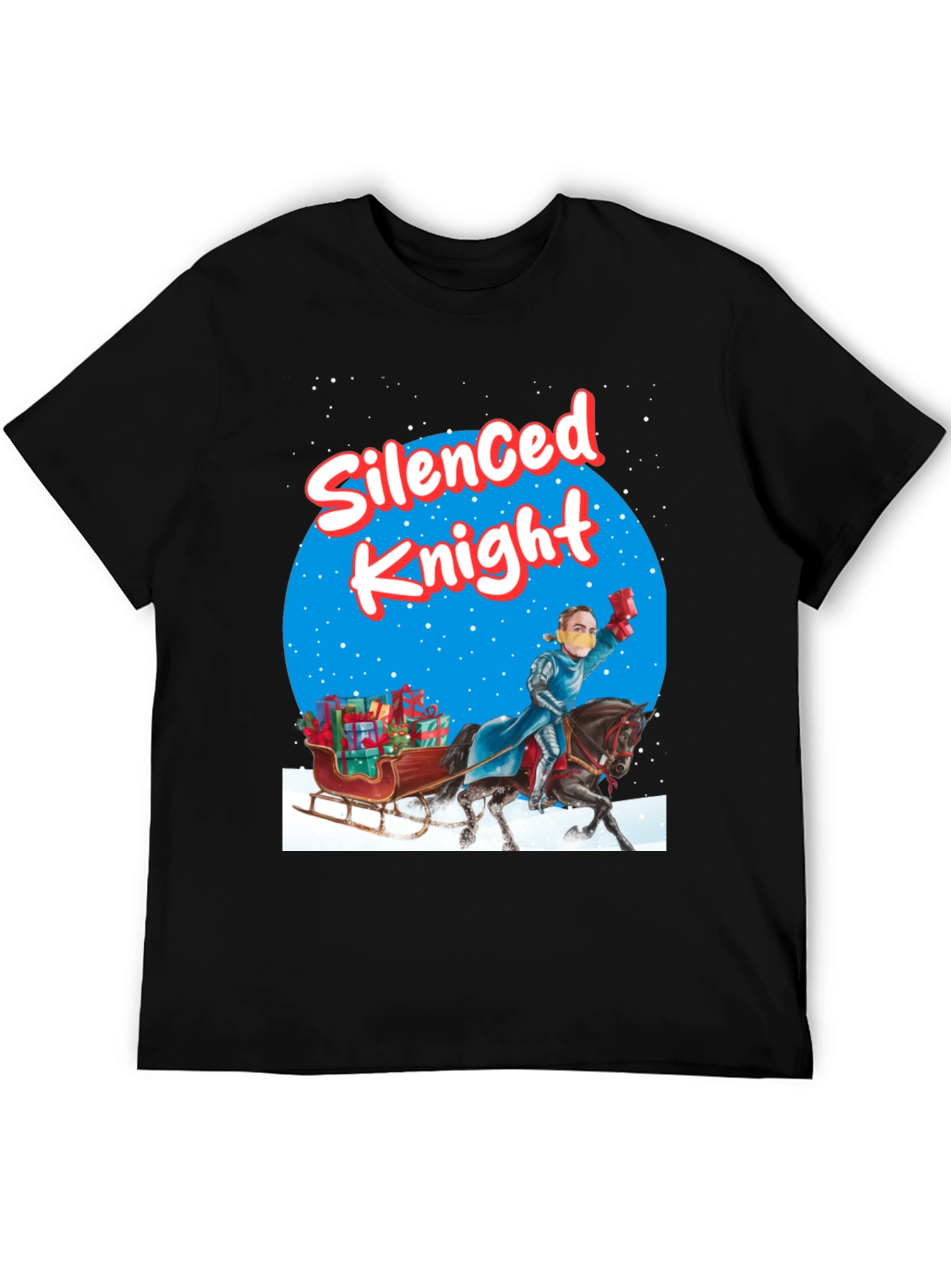 Black Silenced Knight Holiday T-Shirt view 5