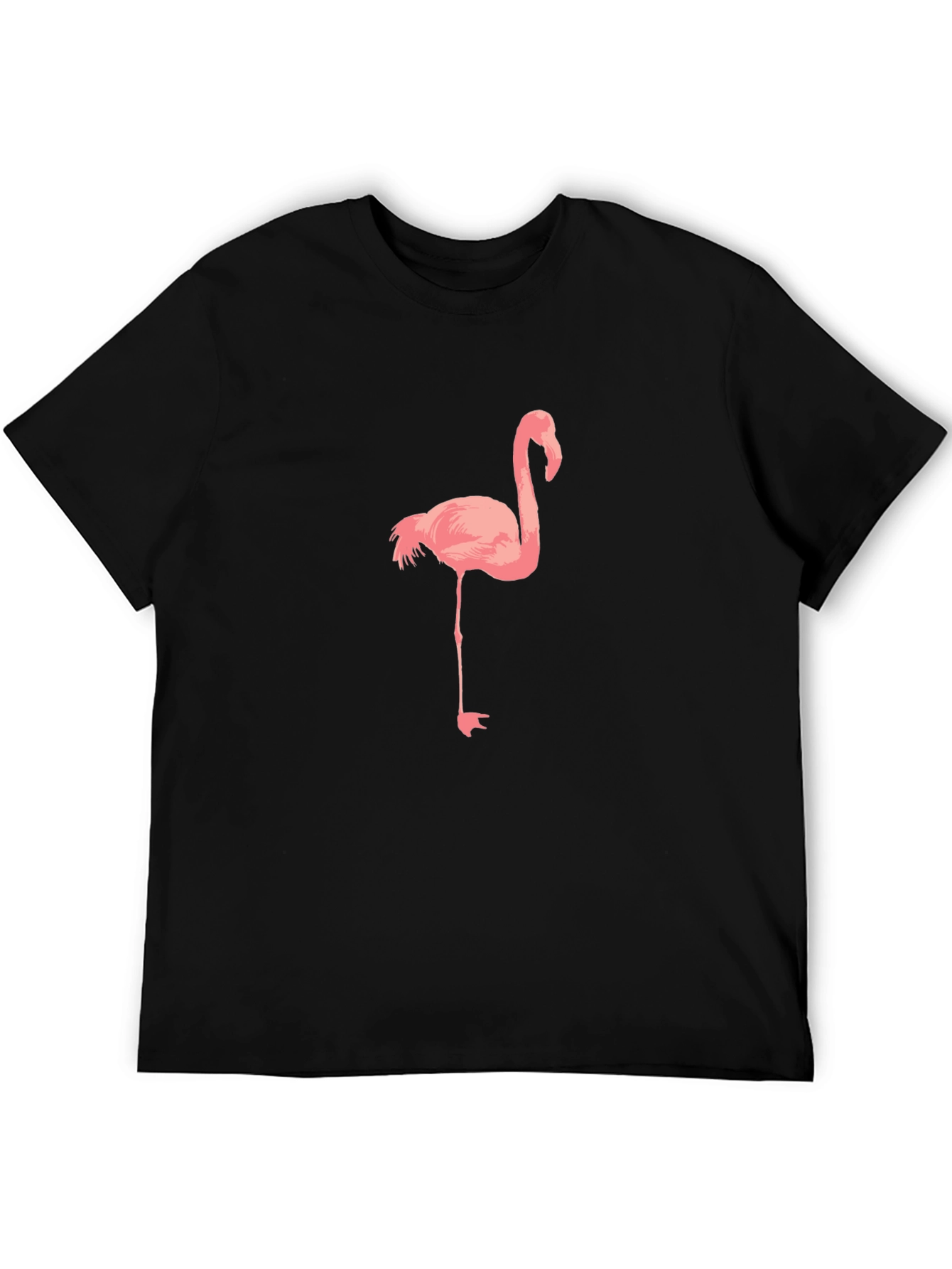 Black Flamingo Graphic T-Shirt - Casual Black Tee view 5