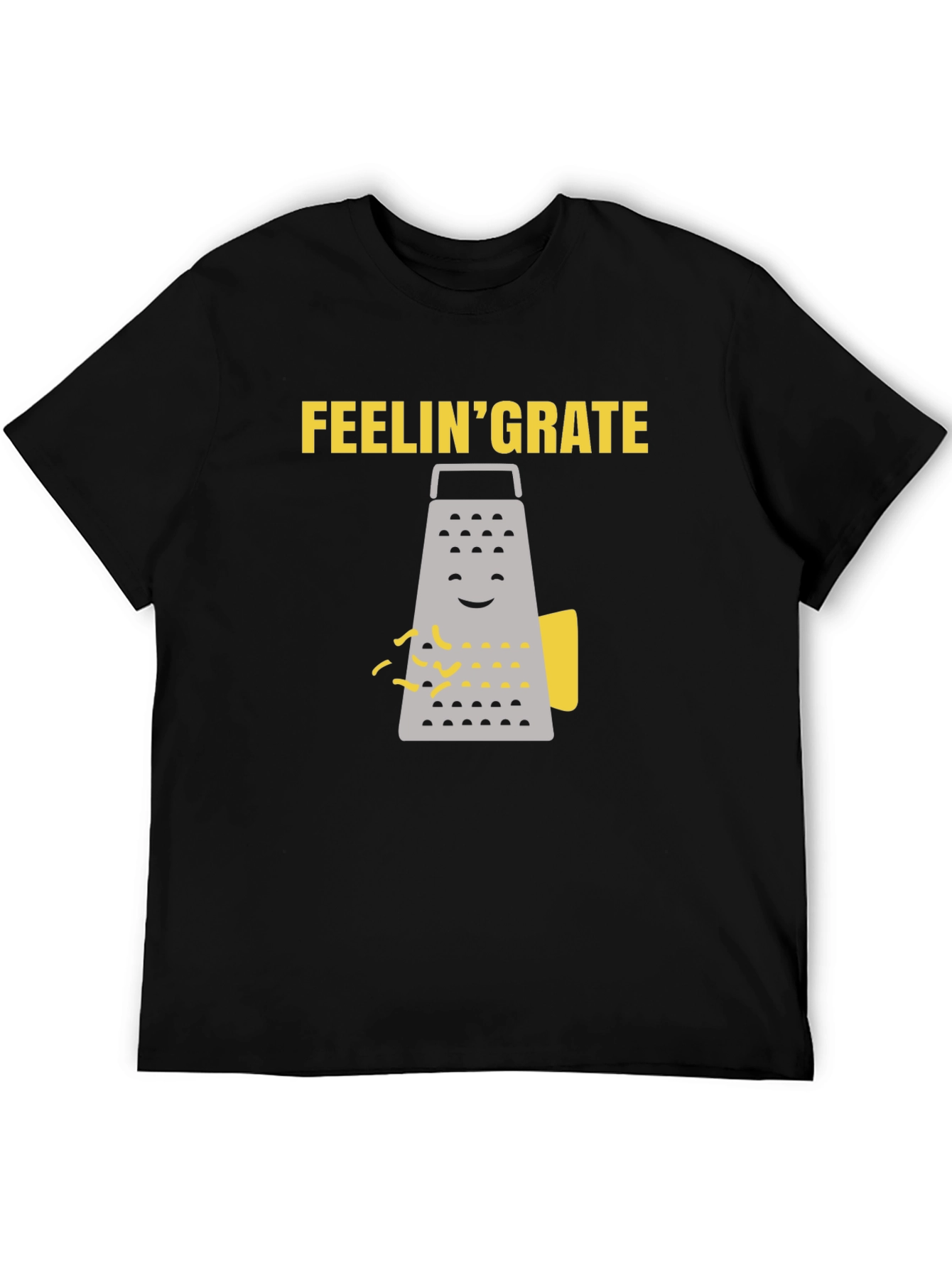 Black Feelin' Grate T-Shirt - Funny Cheese Grater Tee view 5