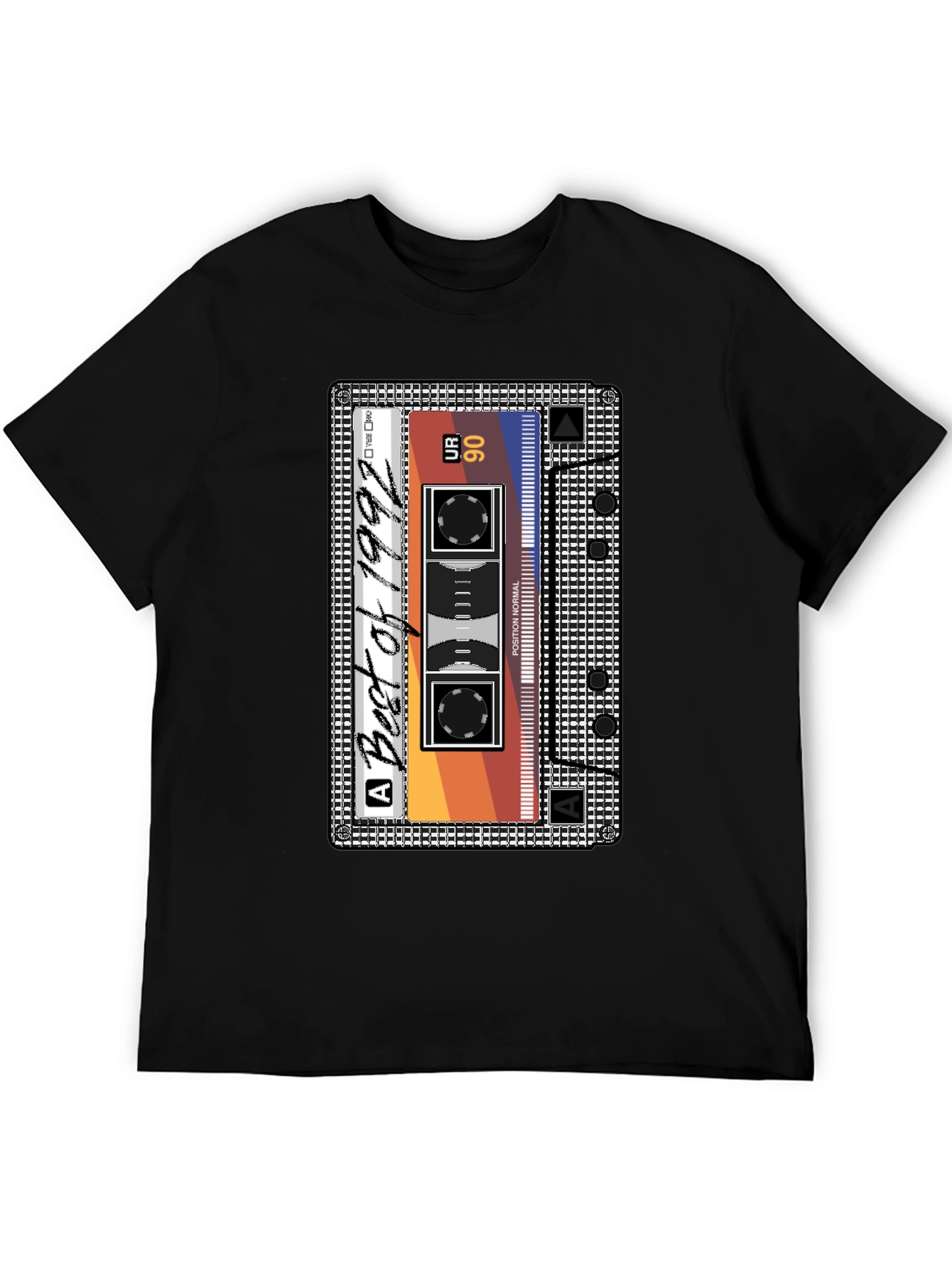 Black Best of 1992 Cassette Tape T-Shirt view 5