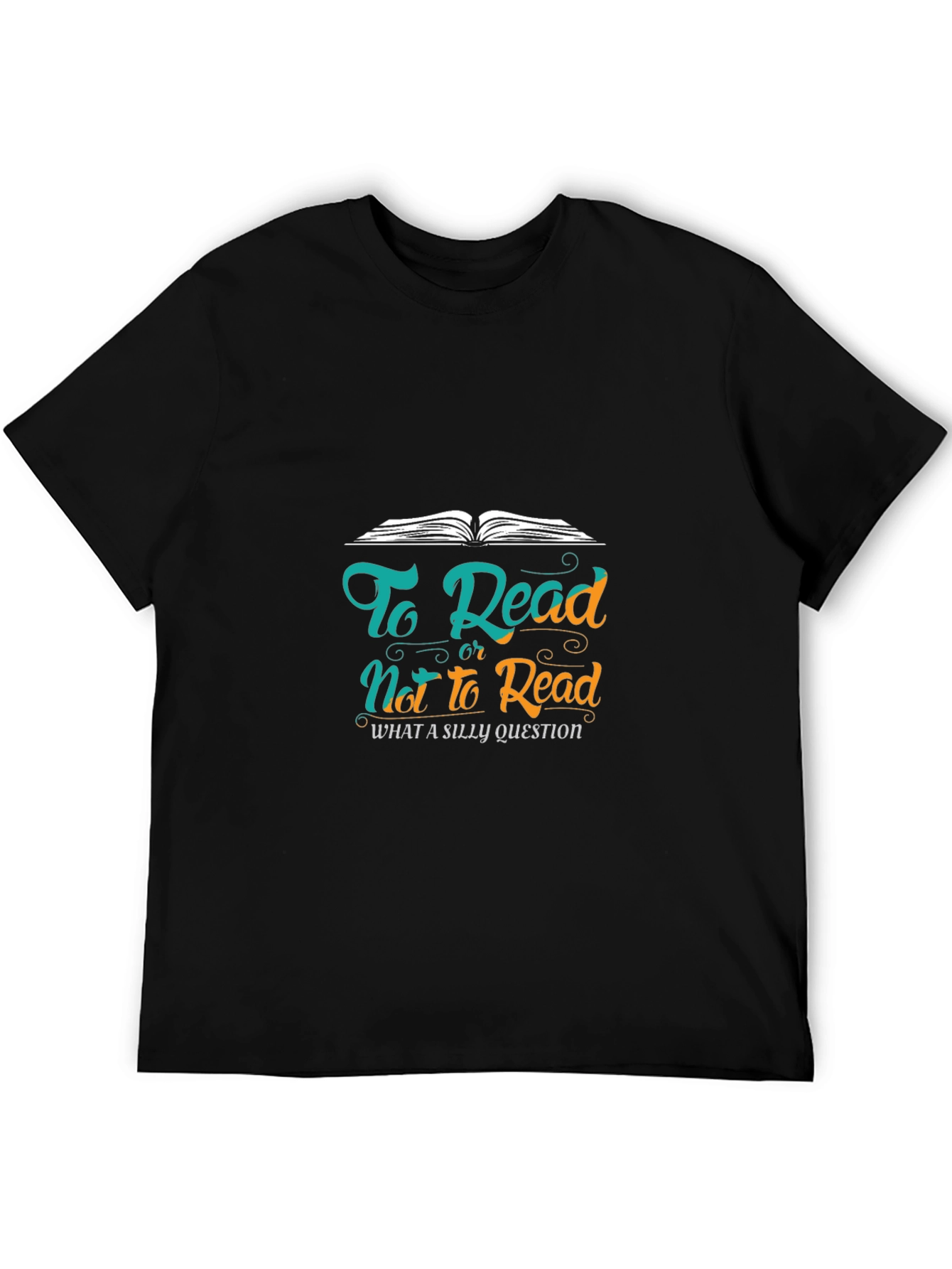 Black To Read or Not to Read Black Cotton T-Shirt view 5