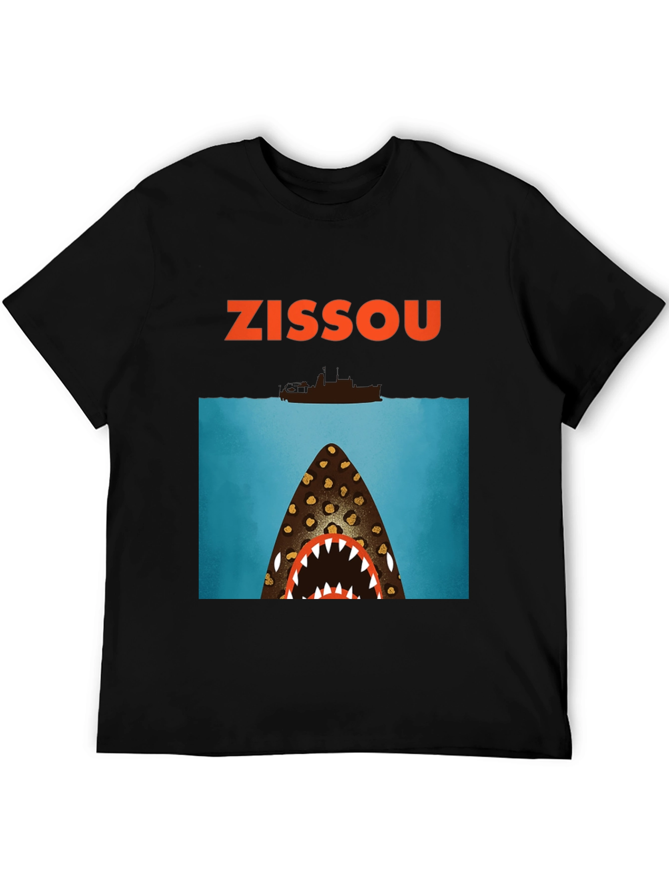 Black Zissou Shark Graphic Tee view 5