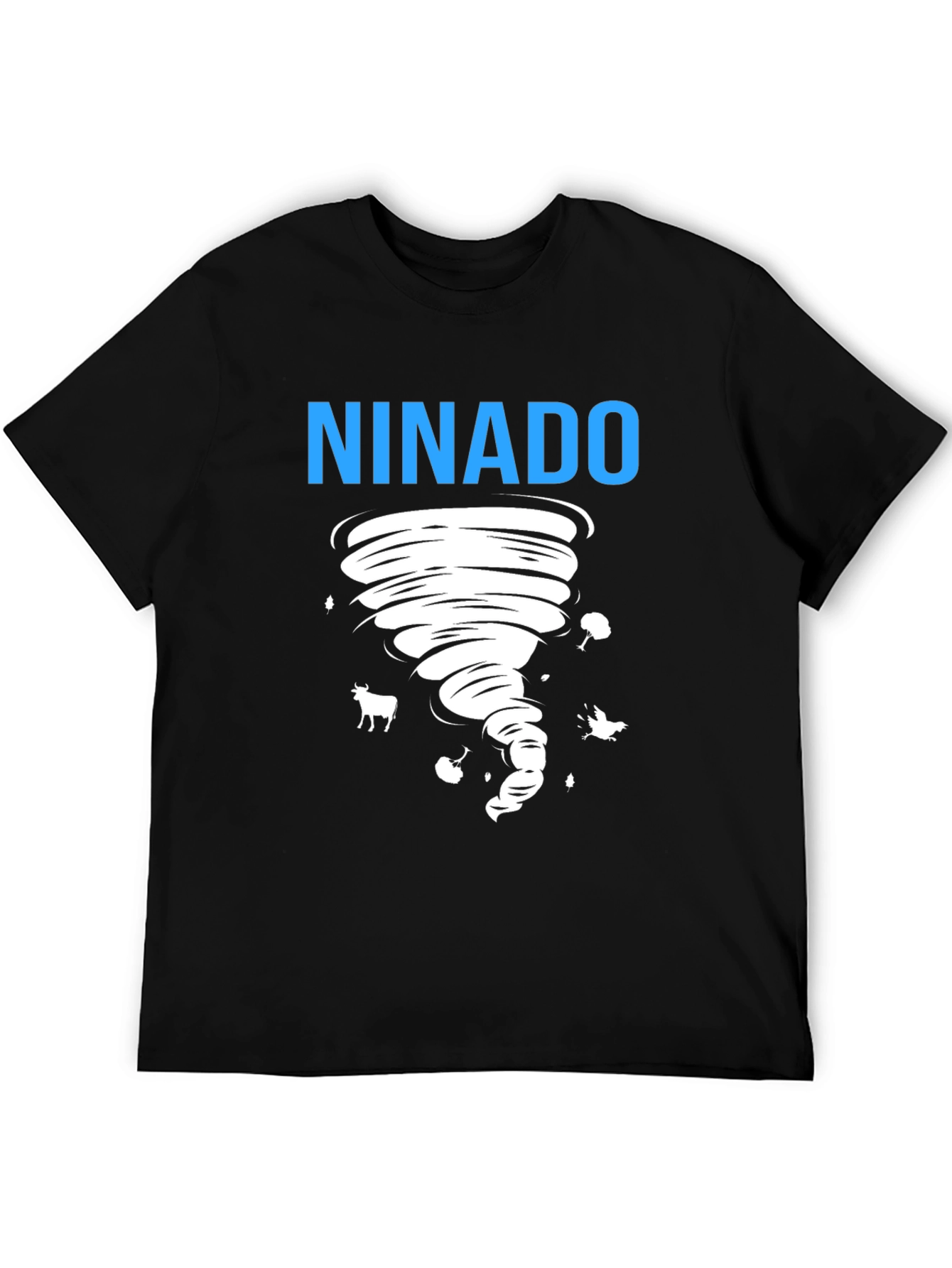 Black Ninado Tornado Graphic Black T-Shirt view 5