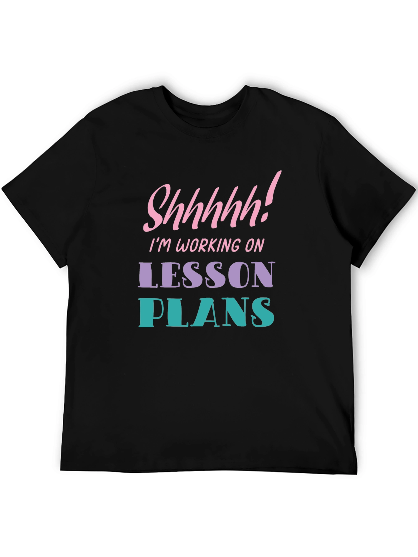 Black Funny Teacher T-Shirt - Lesson Plans view 5