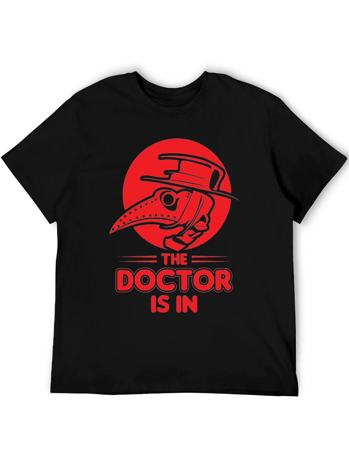 Black Plague Doctor Graphic Tee - The Doctor Is In view 5
