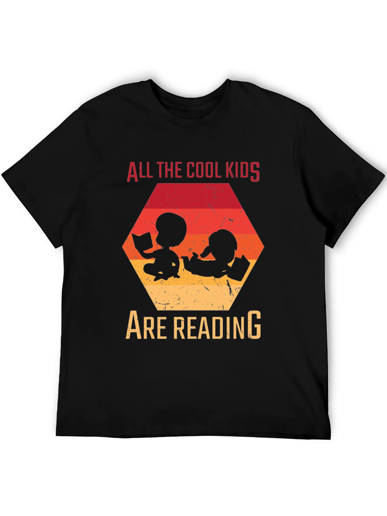 Black Cool Kids Reading Graphic Tee - Black T-Shirt view 5